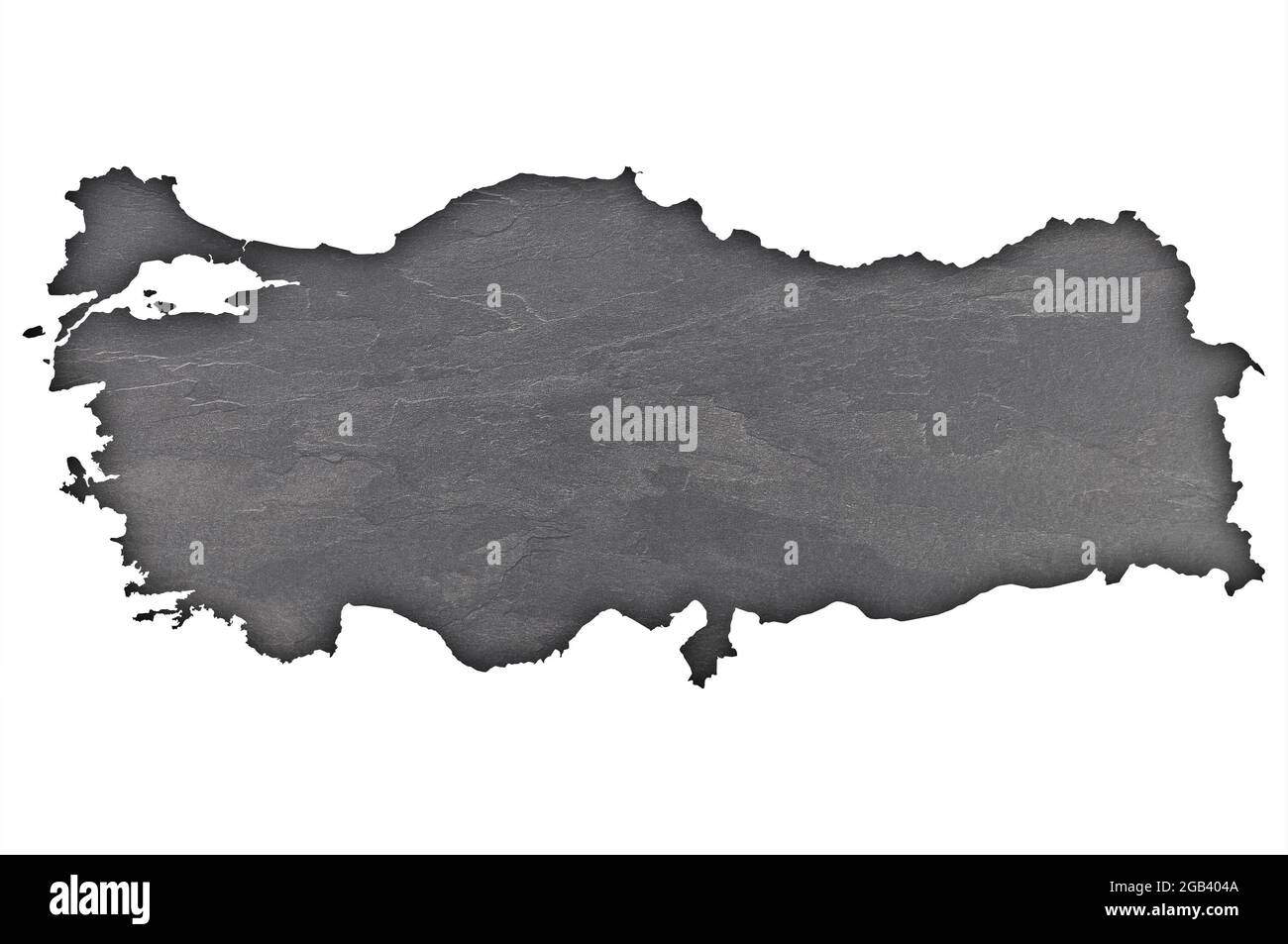 Carte de la Turquie sur ardoise sombre Banque D'Images