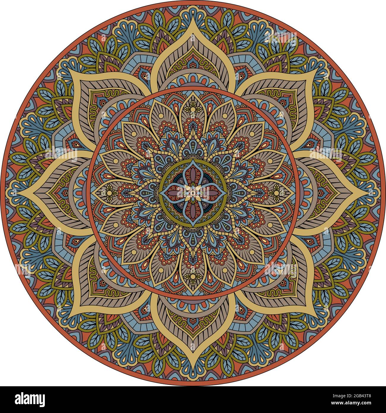 Motif motif motif Mandala Art décoratif élément de conception Illustration de Vecteur