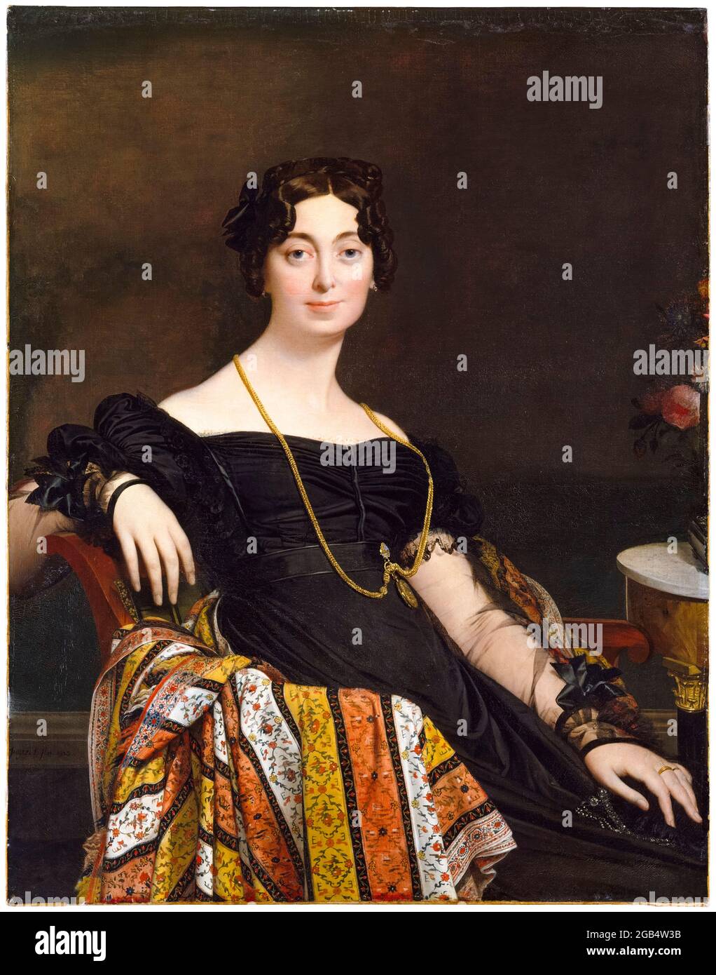 Jean Auguste Dominique Ingres, Madame Jacques-Louis Leblanc, ('Françoise Poncelle, 1788–1839'), portrait, 1823 Banque D'Images Jean Auguste Dominique Ingres, Madame Jacques-Louis Leblanc, ('Françoise Poncelle, 1788–1839'), portrait, 1823 Banque D'Images