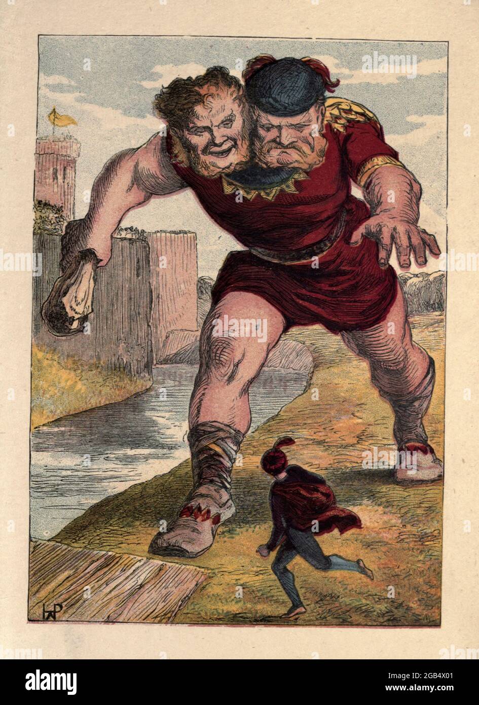 Jack le tueur géant publié par George Routledge and Sons en 1865, « Jack le tueur géant » est un conte de fées cornoueux et une légende sur un jeune adulte qui claque un certain nombre de mauvais géants pendant le règne du roi Arthur. L'histoire se caractérise par la violence, la gore et la mise en sang. Les géants sont prédominants dans le folklore cornouailles Banque D'Images