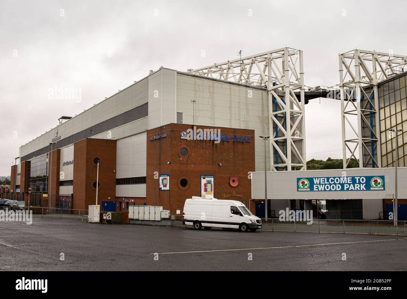 Vue sur le parc Ewood de Blackburn Rovers le 29 juillet 2021. Crédit : Lewis Mitchell Banque D'Images