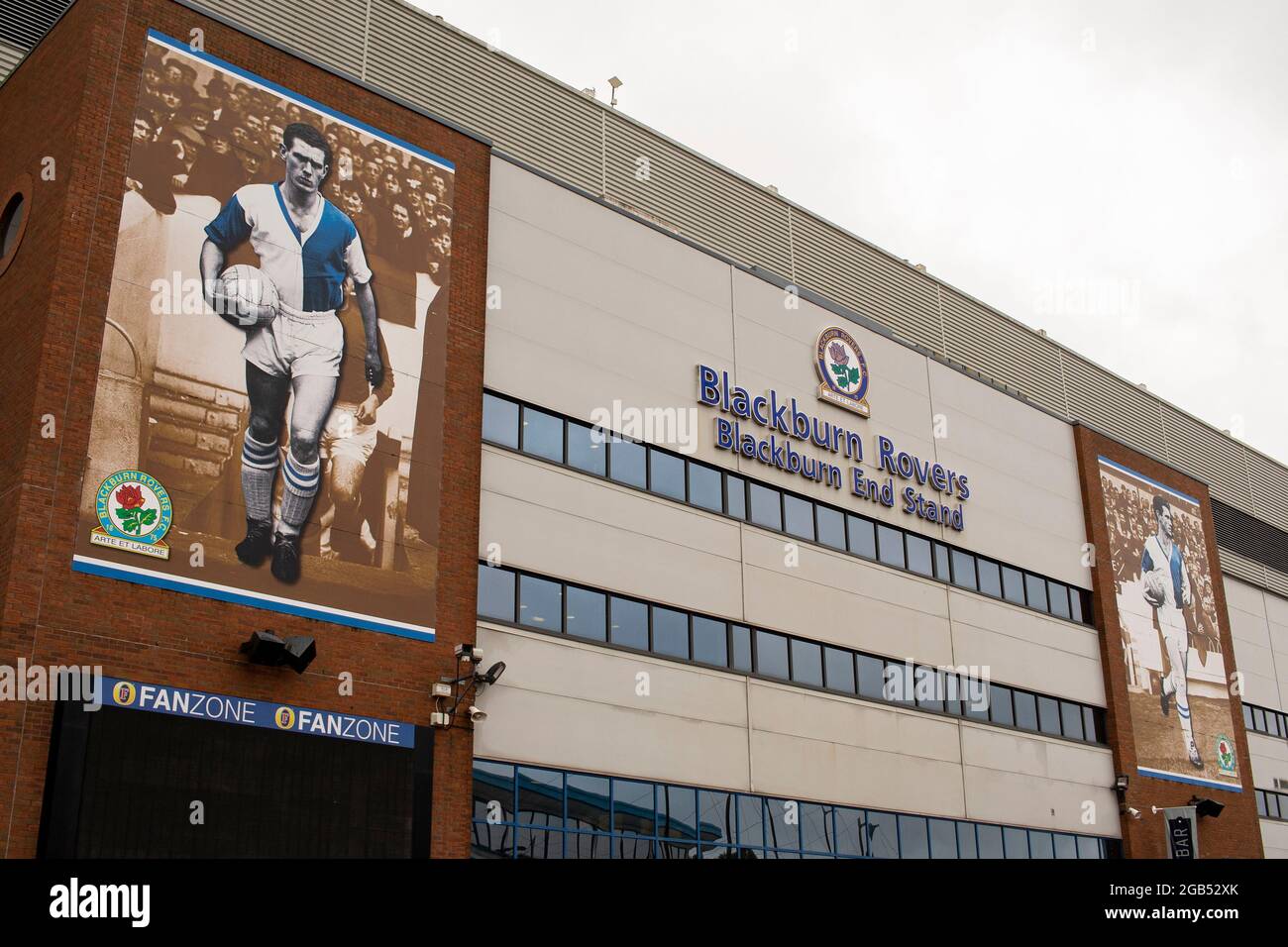 Vue sur le parc Ewood de Blackburn Rovers le 29 juillet 2021. Crédit : Lewis Mitchell Banque D'Images