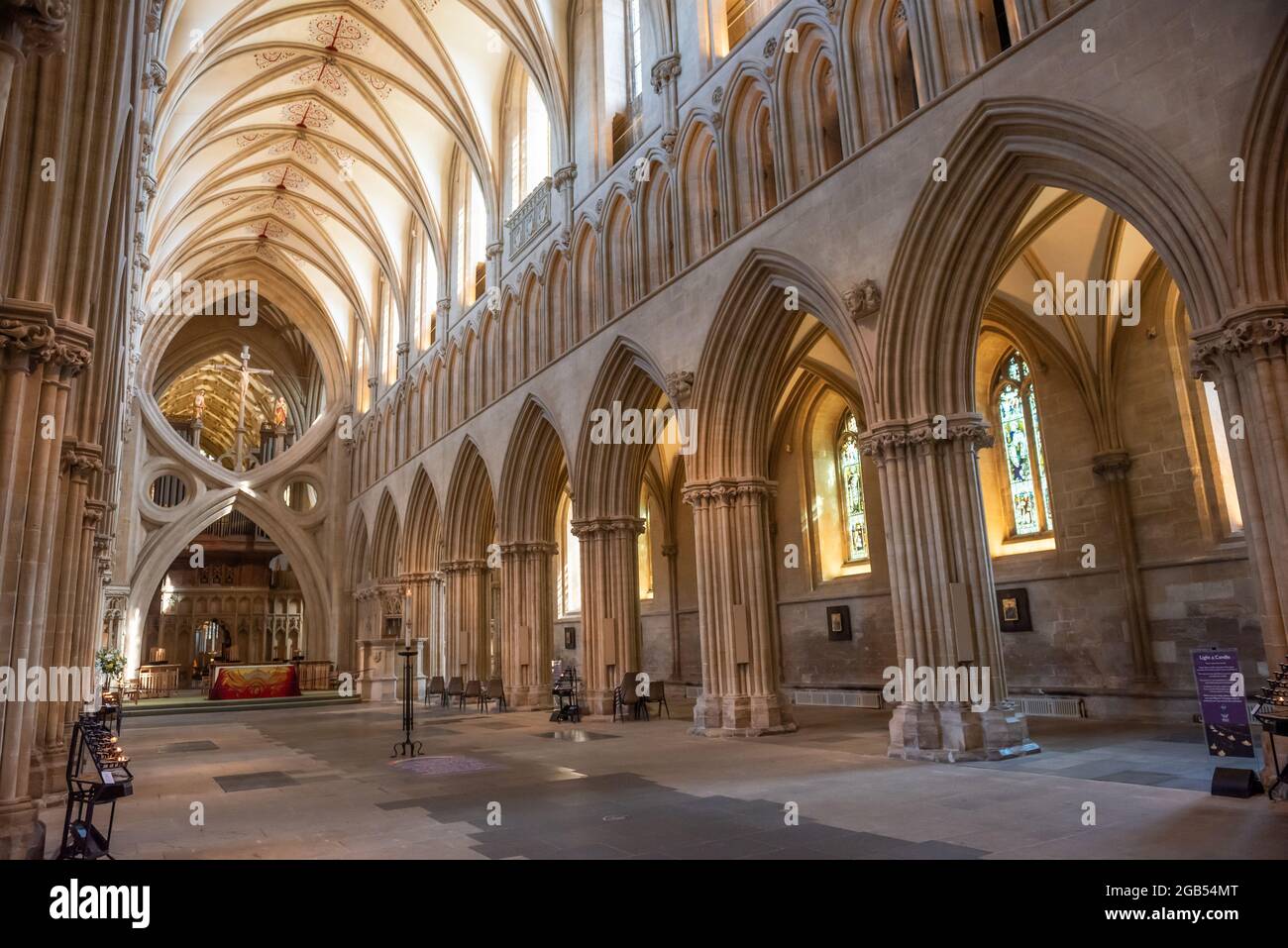 Cathédrale de Wells, Somerset, Royaume-Uni Banque D'Images