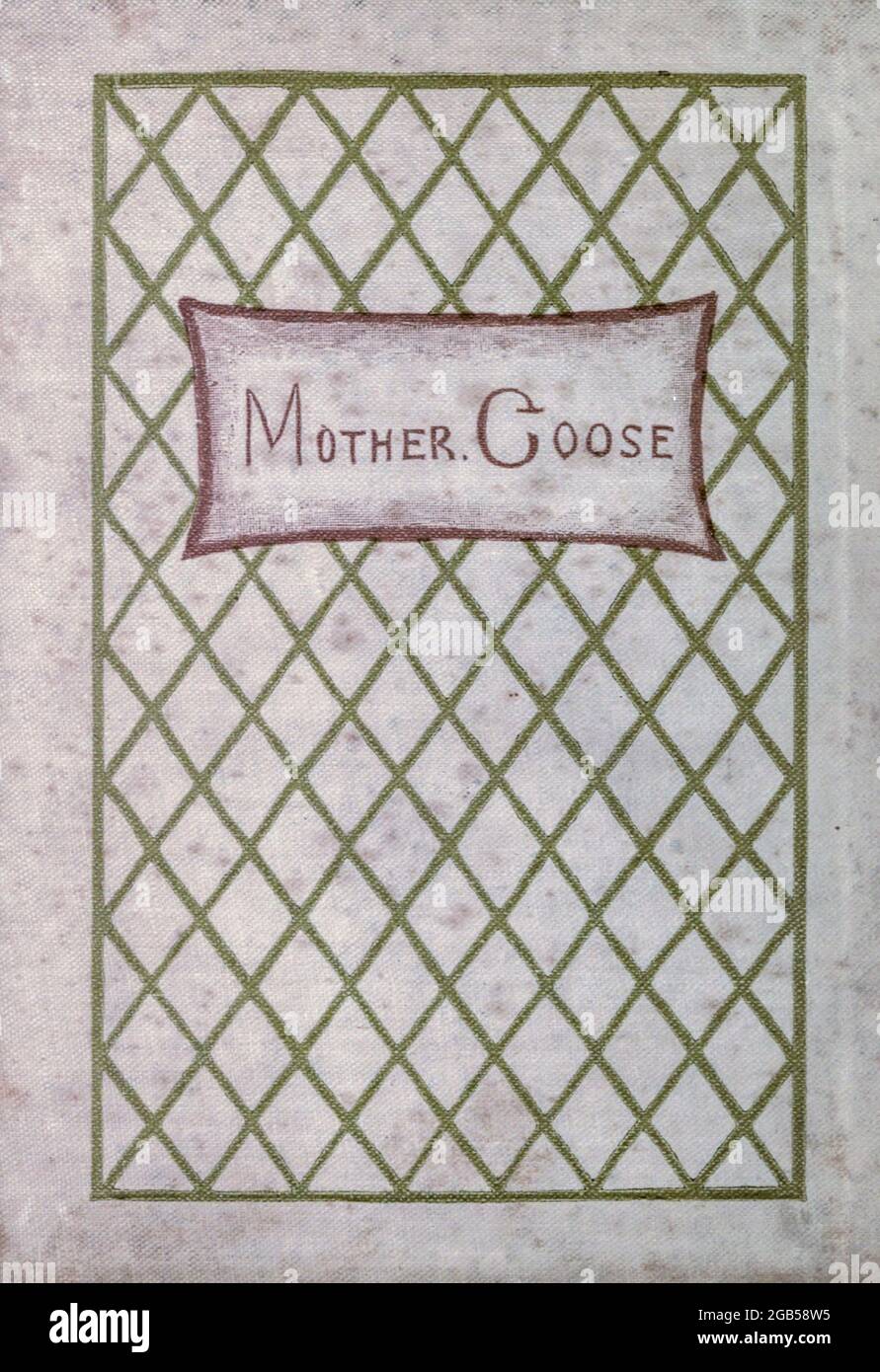 Page de titre du livre Mother Goose: Or, The Old comptine rimes de Kate Greenaway, gravé et imprimé par Edmund Evans publié en 1881 par George Routledge and Sons London nad New York Banque D'Images