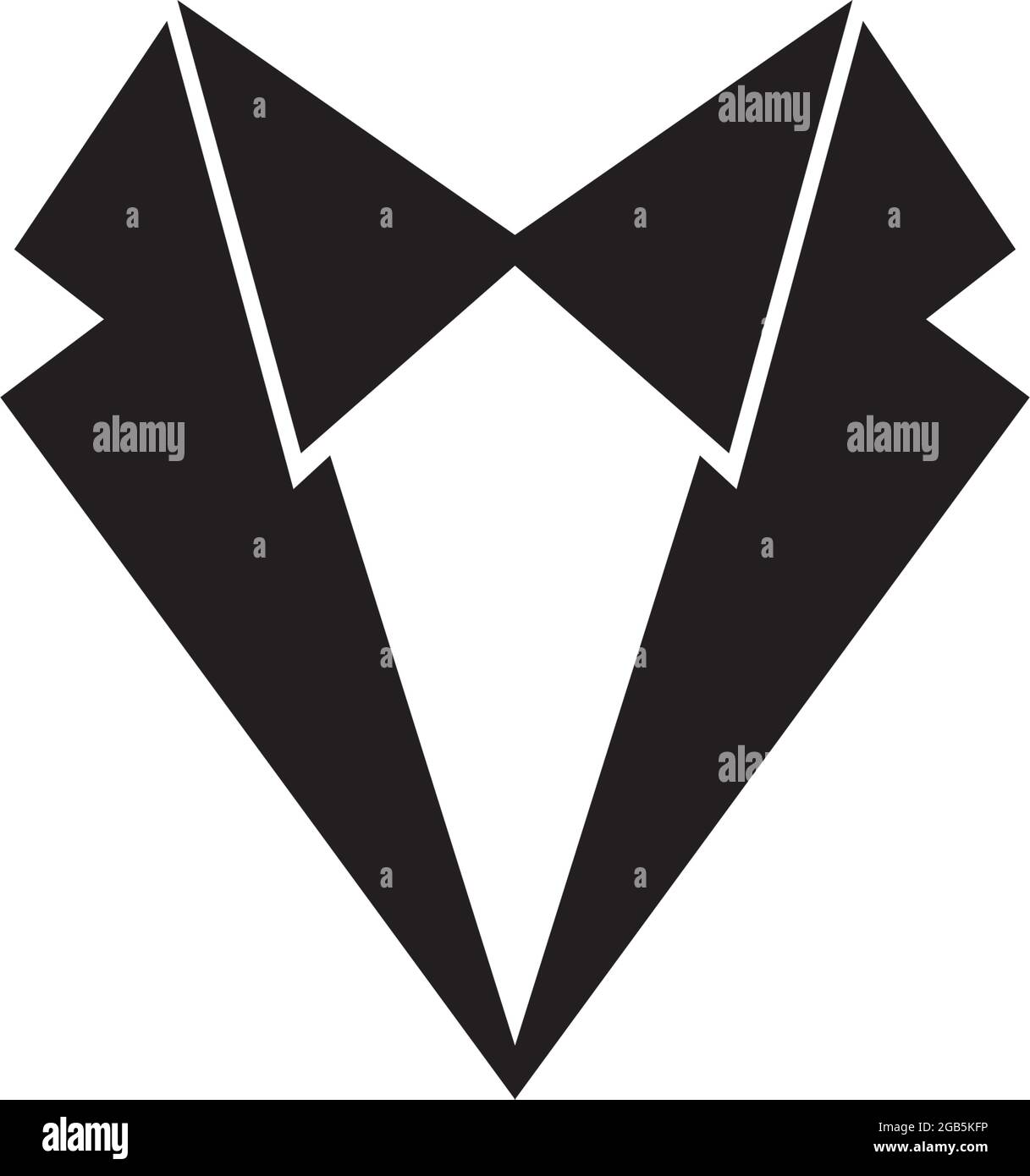 Tuxedo avec logo noeud papillon modèle vectoriel Illustration de Vecteur