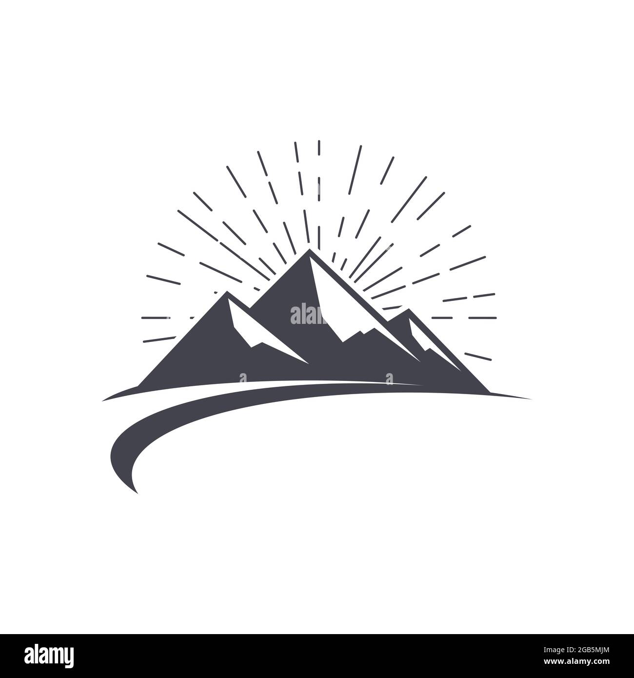 L'icône de montagne modèle logo Vector illustration design Illustration de Vecteur