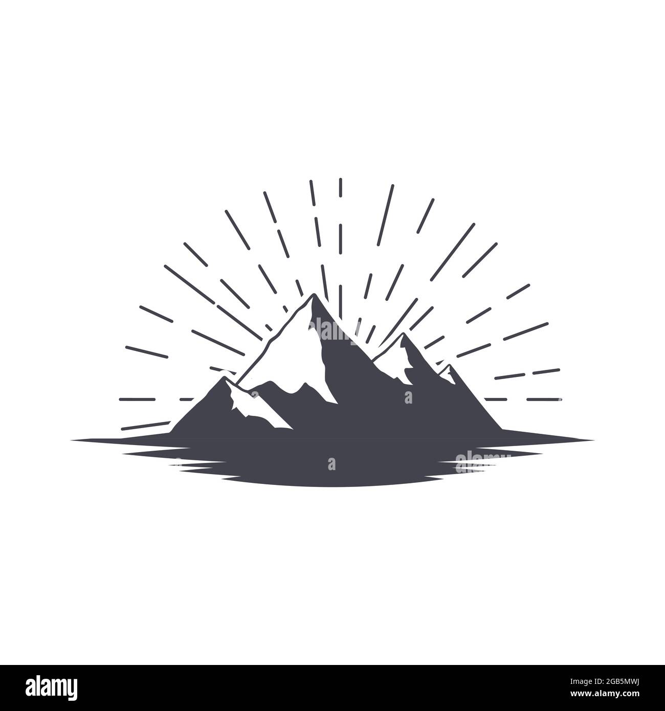 L'icône de montagne modèle logo Vector illustration design Illustration de Vecteur