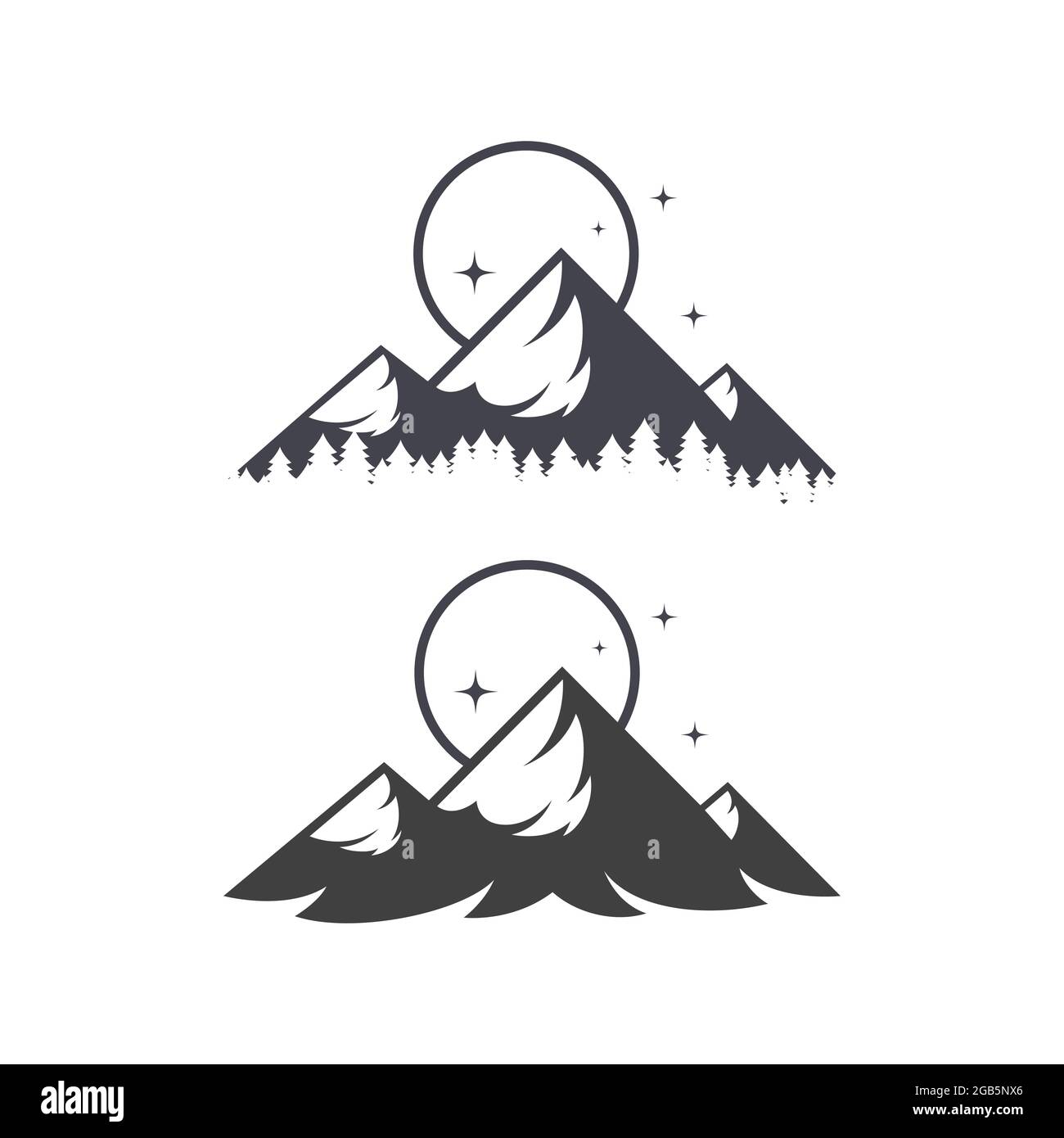 L'icône de montagne modèle logo Vector illustration design Illustration de Vecteur