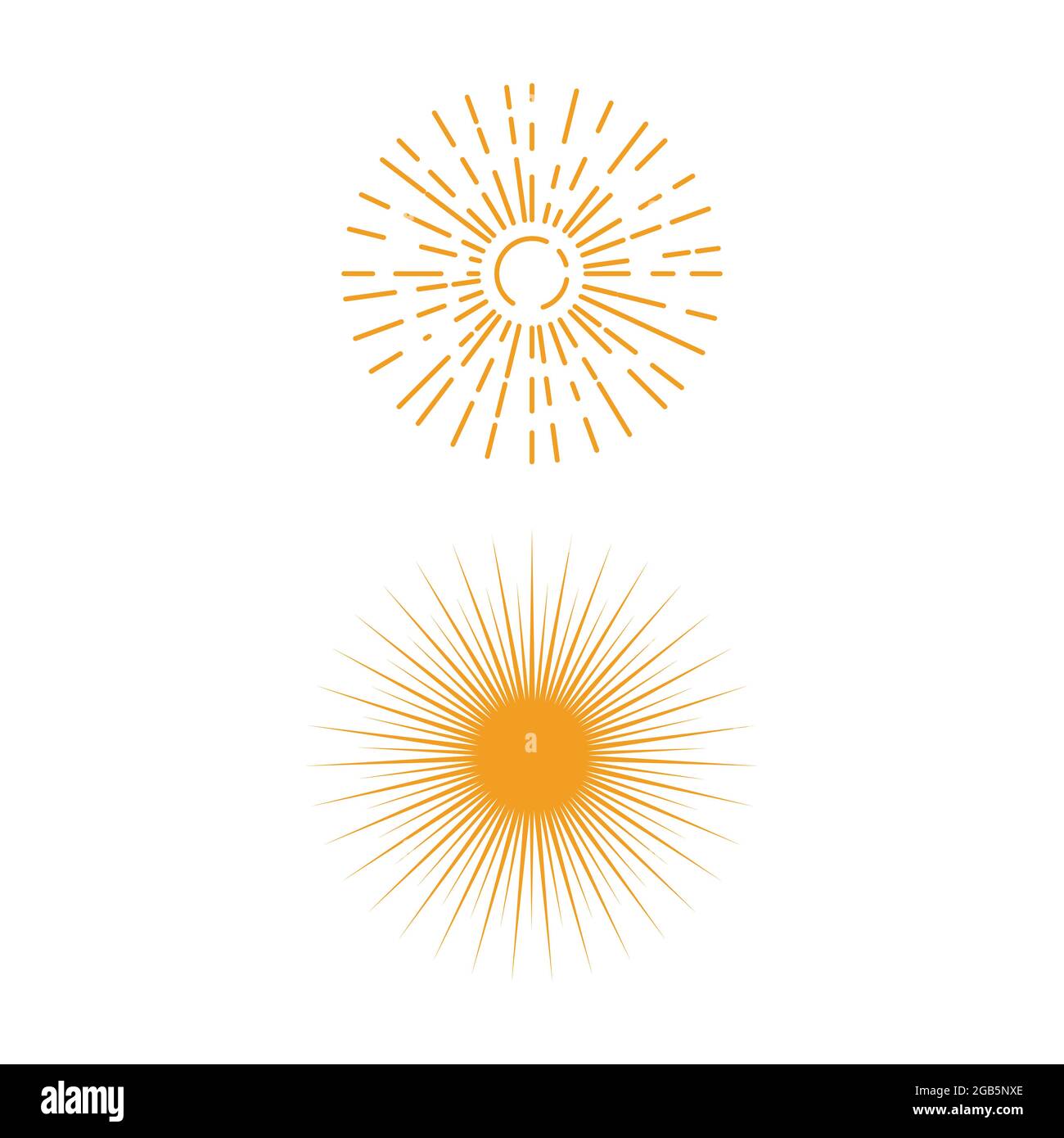 modèle de conception d'illustration vectorielle d'icône sunburst Illustration de Vecteur