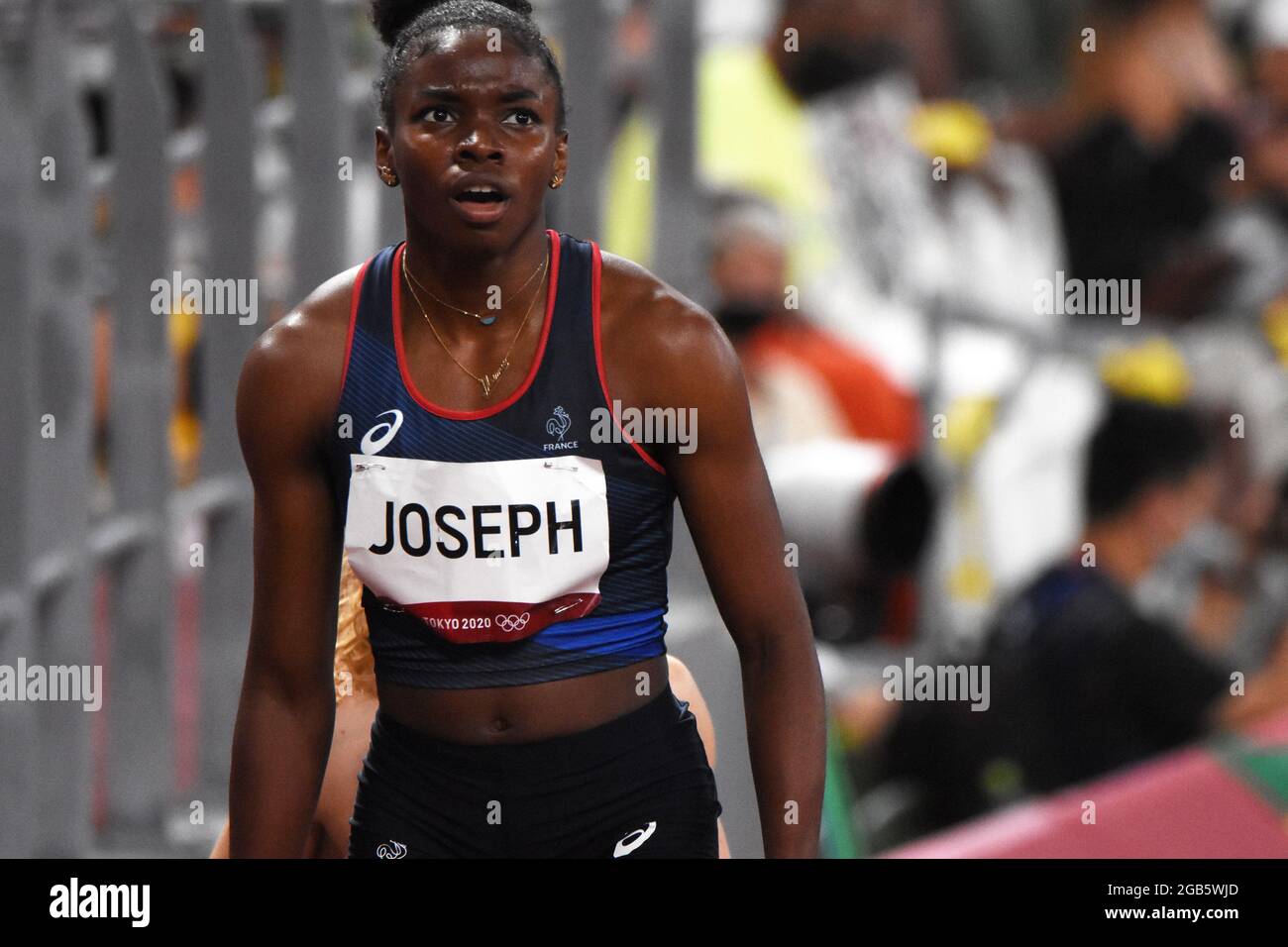 Tokyo, Japon. 03ème août 2021. Gemina Joseph (FRA) participe à la demi-finale féminine de 200 m lors des Jeux Olympiques Tokyo 2020, Athlétisme, le 1er août 2021 au Stade Olympique de Tokyo à Tokyo, Japon - photo Yoann Cambefort/Marti Media/DPPI crédit: Agence photo indépendante/Alay Live News Banque D'Images