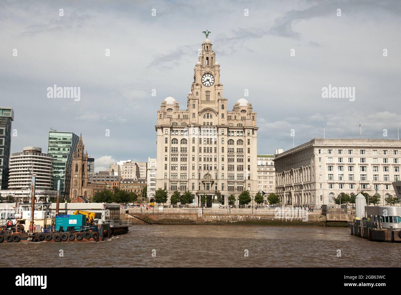 Liverpool Waterfront River Mersey Banque D'Images