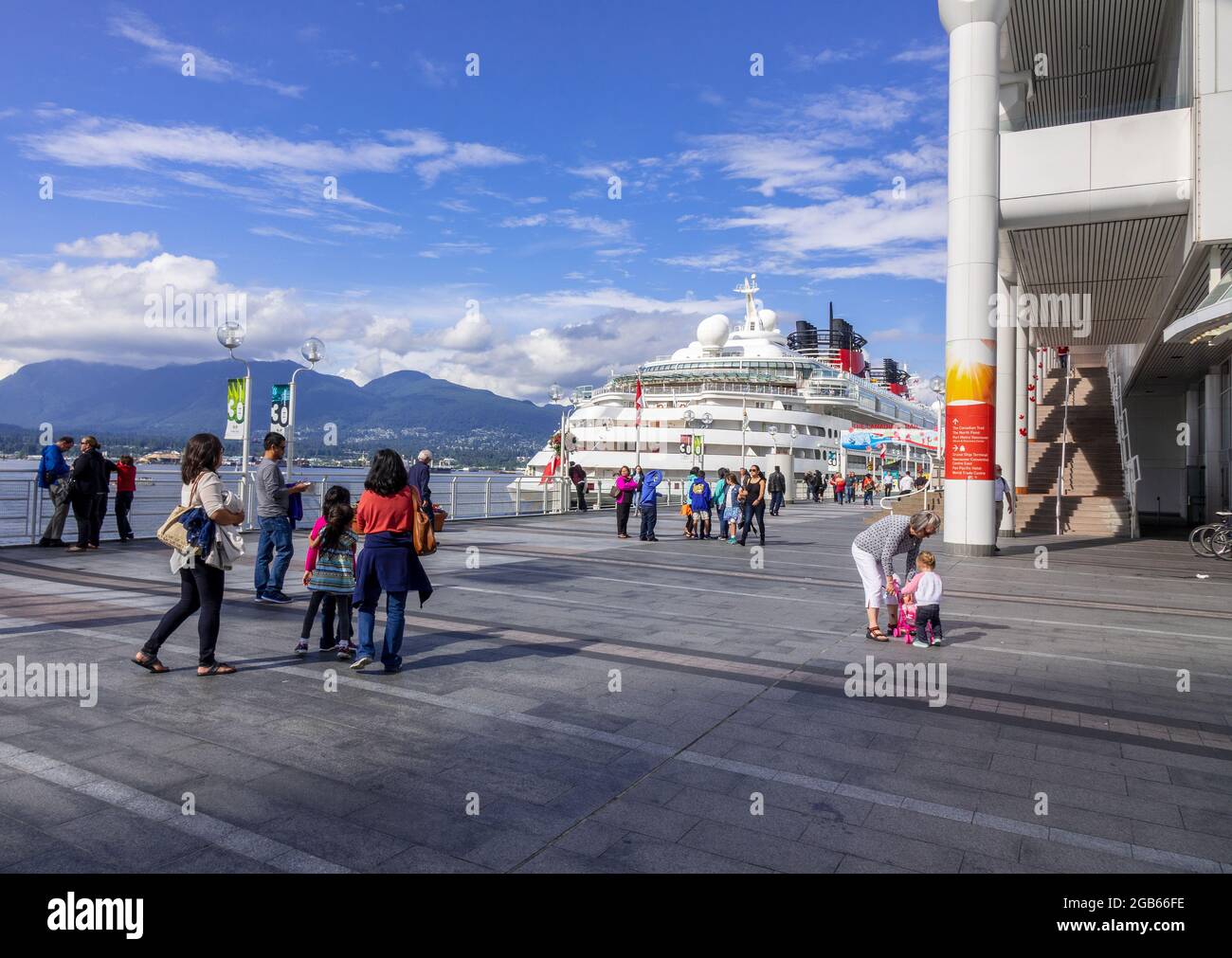 Terminal de croisière Canada place et entrée du sentier canadien Vancouver Colombie-Britannique Canada Banque D'Images