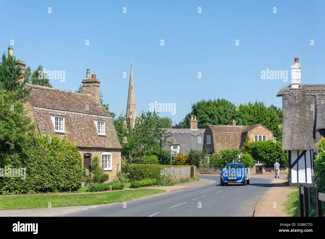 High Street, Hemingford Abbots, Cambridgeshire, Angleterre, Royaume-Uni Banque D'Images