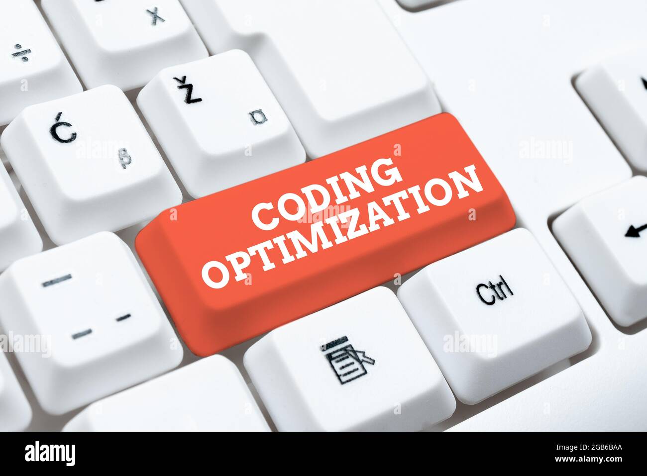 Affichage de l'enseigne optimisation du codage, méthode d'approche d'entreprise de modification du code pour améliorer la qualité du code Résumé dactylographie Nouveau programme antivirus, Typi Banque D'Images