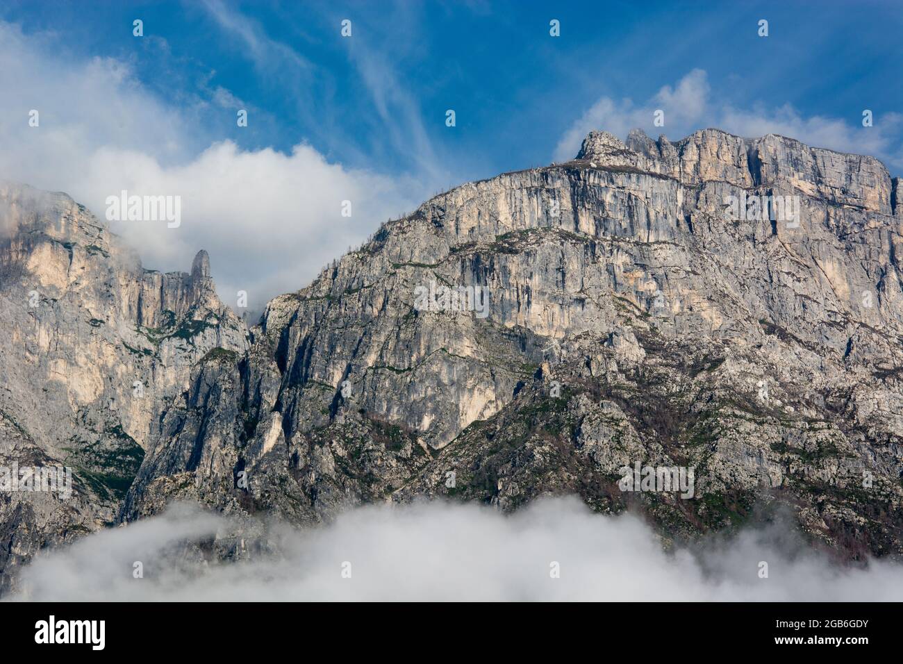 Le Pale di San Lucano à Taibon Agordino, Vénétie, Italie Banque D'Images