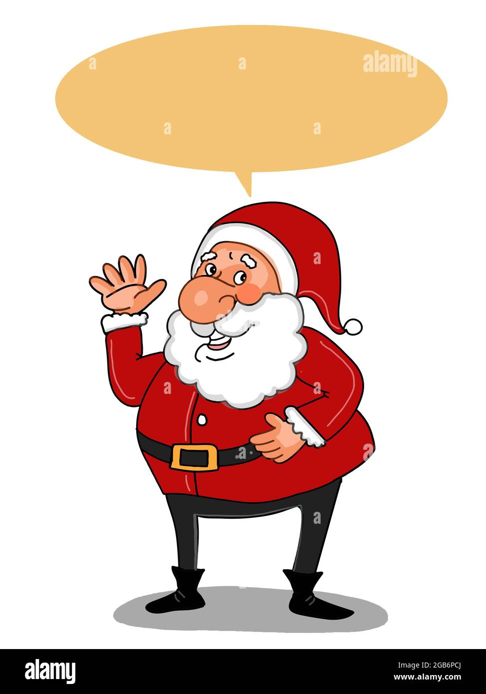 Drole De Pere Noel Caracteres Fond Blanc Illustration Bulle De Parole Photo Stock Alamy
