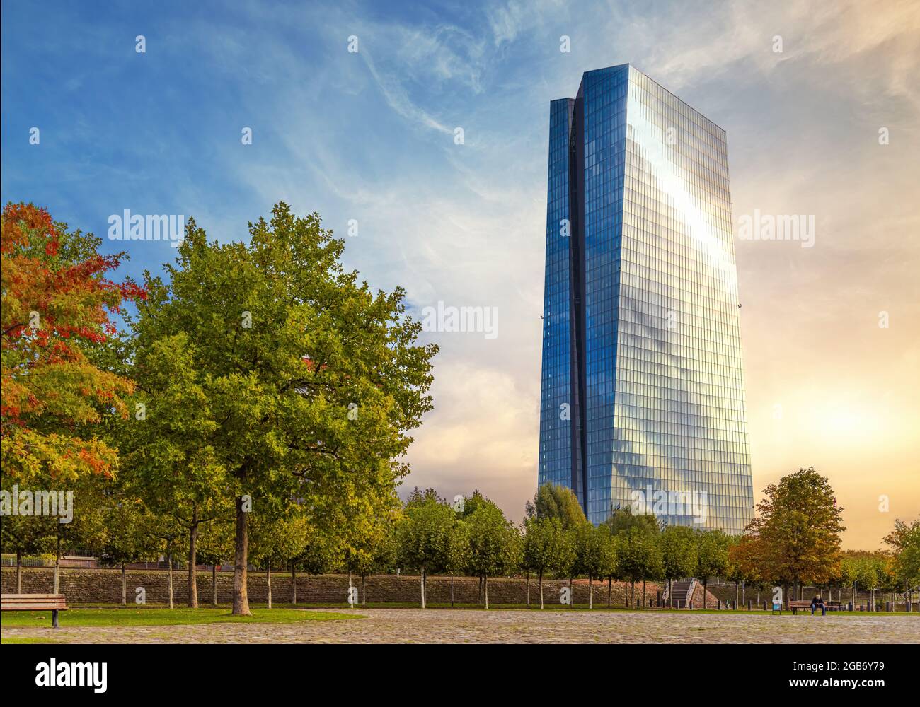 Siège de la BCE (Banque centrale européenne) à Francfort a. Main, Allemagne Banque D'Images