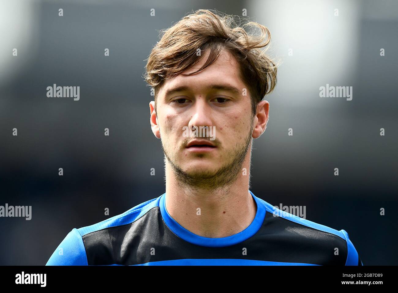 Bergame, Italie. 31 juillet 2021. Aleksei Miranchuk, d'Atalanta BC, regarde pendant l'échauffement avant le match de football amical d'avant-saison entre Atalanta BC et Pordenone Calcio. Atalanta BC a gagné 2-1 sur Pordenone Calcio. Credit: Nicolò Campo/Alay Live News Banque D'Images