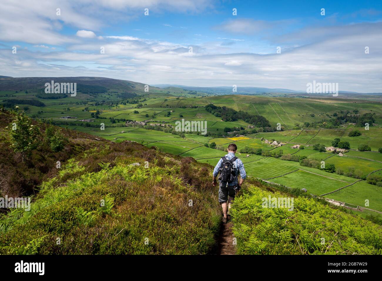 En descendant de Simon's Seat Banque D'Images