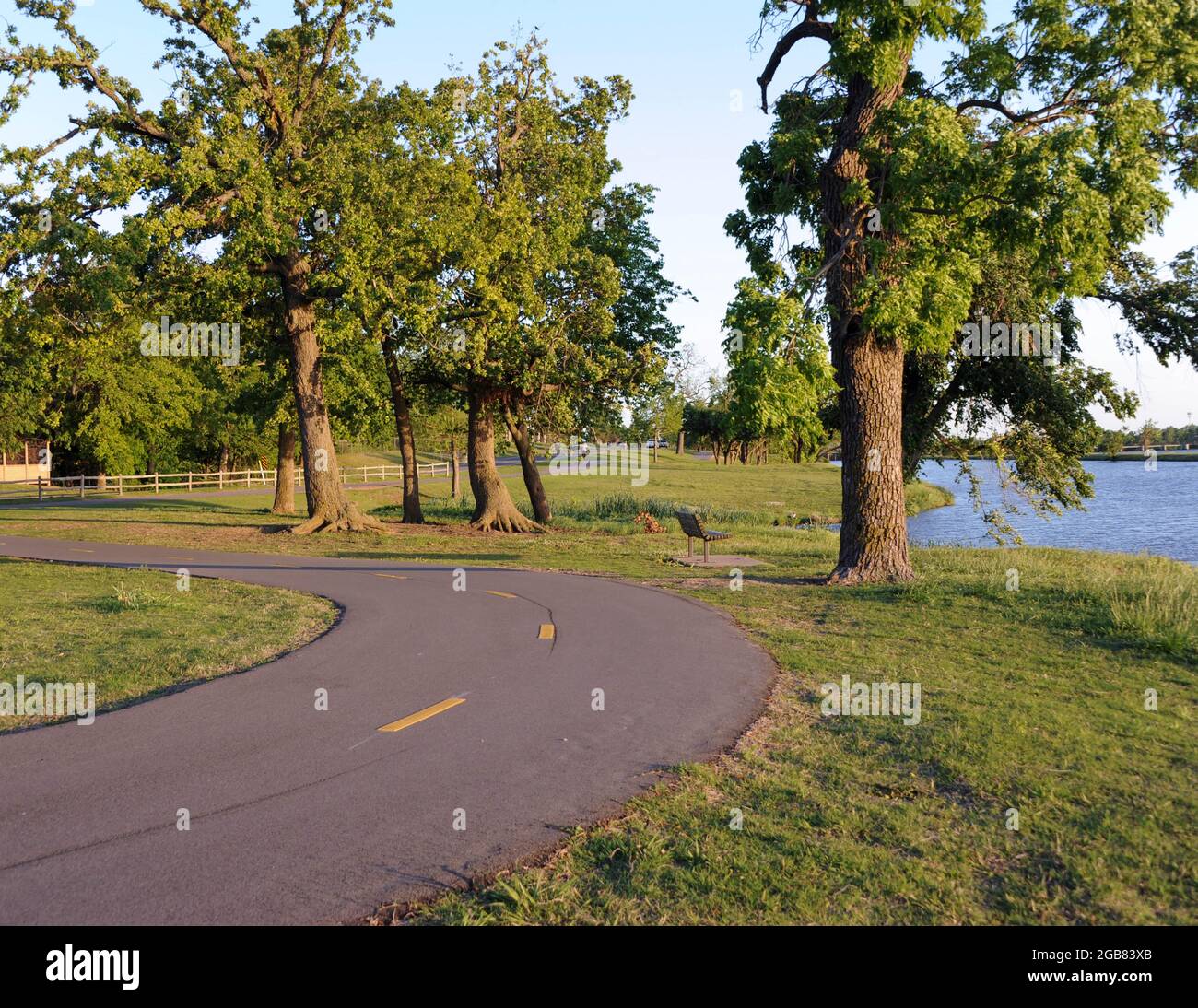 Lake Overholser et Stinchcomb Wildlife refuge, Oklahoma City, Oklahoma. Banque D'Images