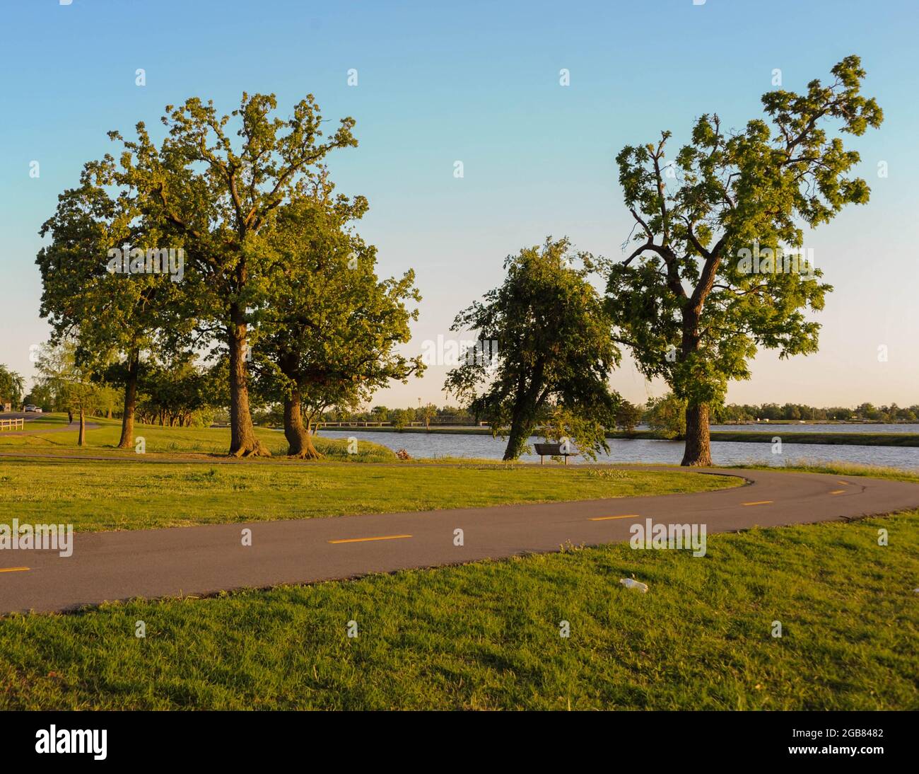 Lake Overholser et Stinchcomb Wildlife refuge, Oklahoma City, Oklahoma. Banque D'Images