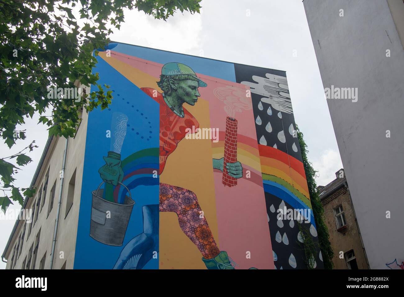 Grafitti au mur à Berlin, Allemagne Banque D'Images