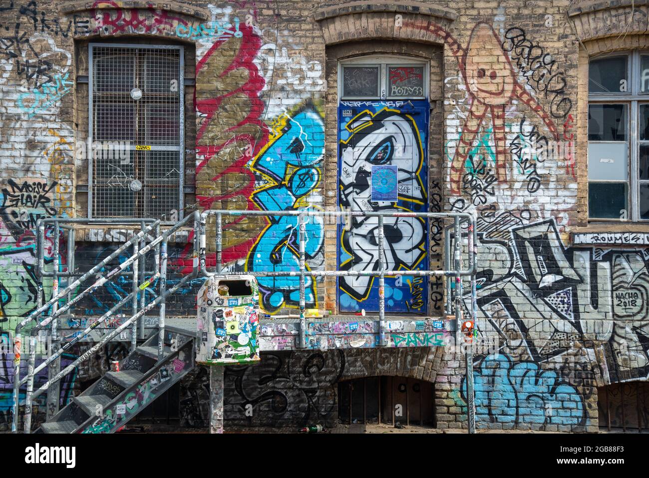 Grafitti au mur à Berlin, Allemagne Banque D'Images