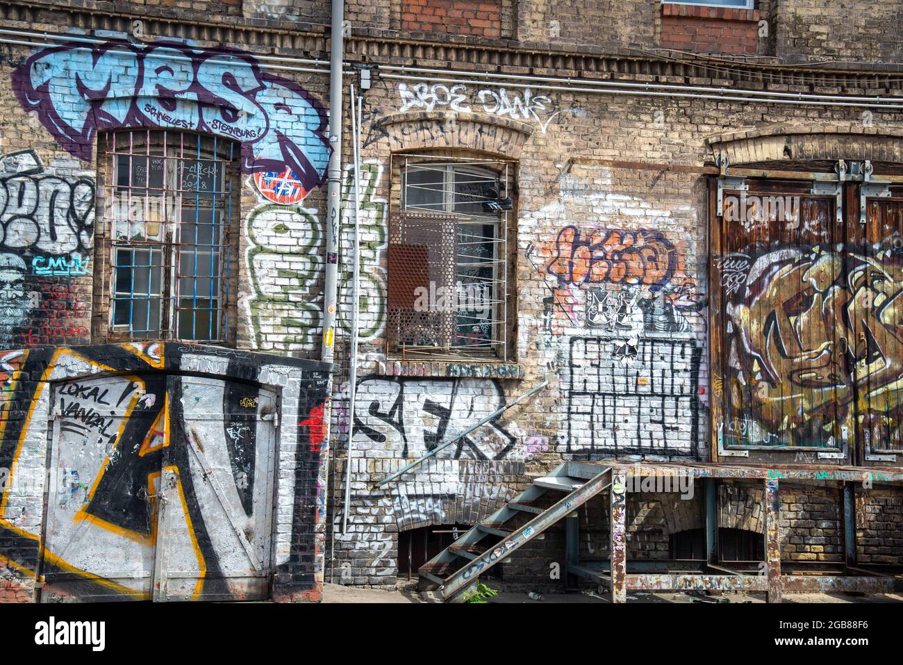 Grafitti au mur à Berlin, Allemagne Banque D'Images