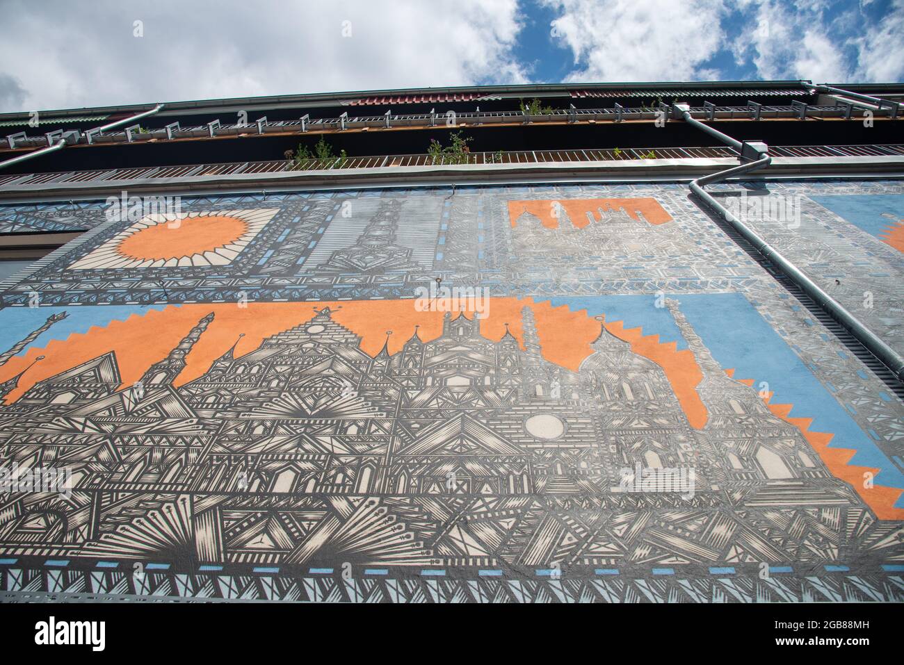 Grafitti au mur à Berlin, Allemagne Banque D'Images