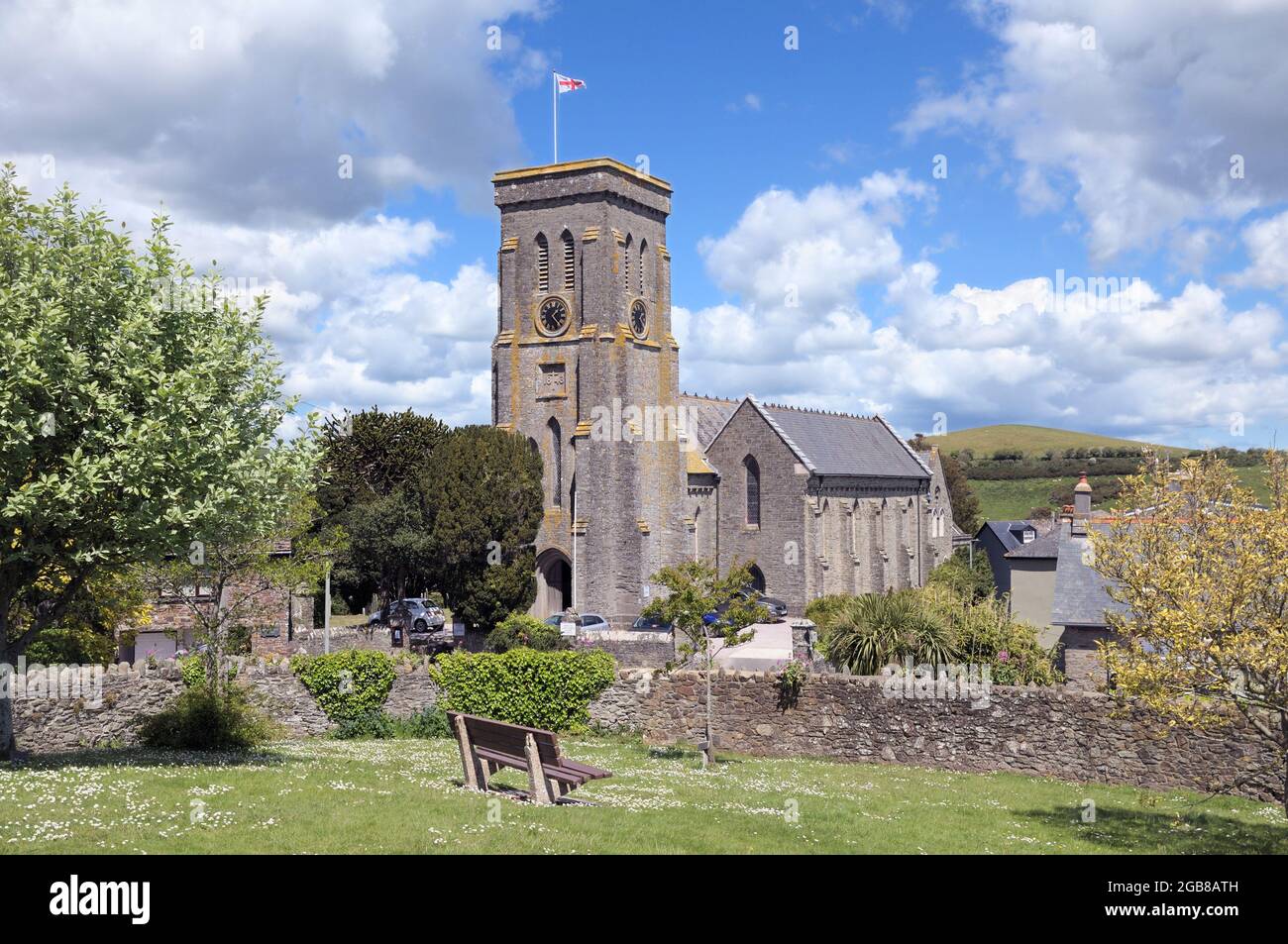 L'église Holy Trinity, Salcombe, Devon, England, UK Banque D'Images