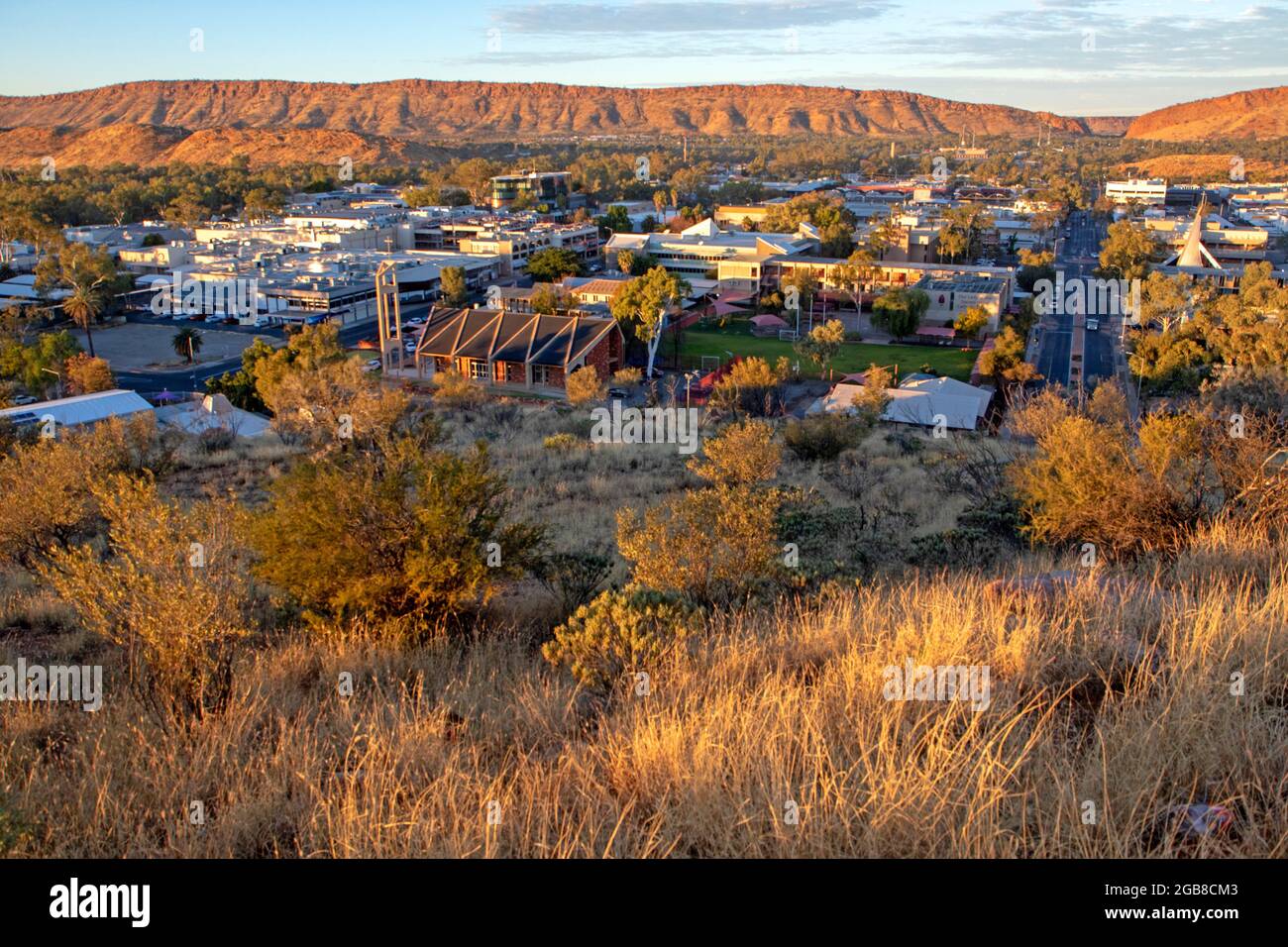 Alice Springs au coucher du soleil Banque D'Images