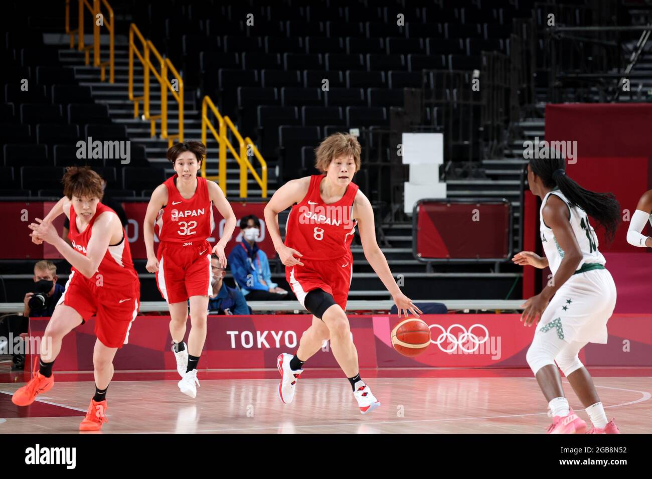 Saitama, Japon. 2 août 2021. Basket-ball Maki Takada (JPN) : rencontre  préliminaire des femmes du groupe B entre le Nigeria 83-102 Japon pendant  les Jeux Olympiques de Tokyo 2020 à la Saitama