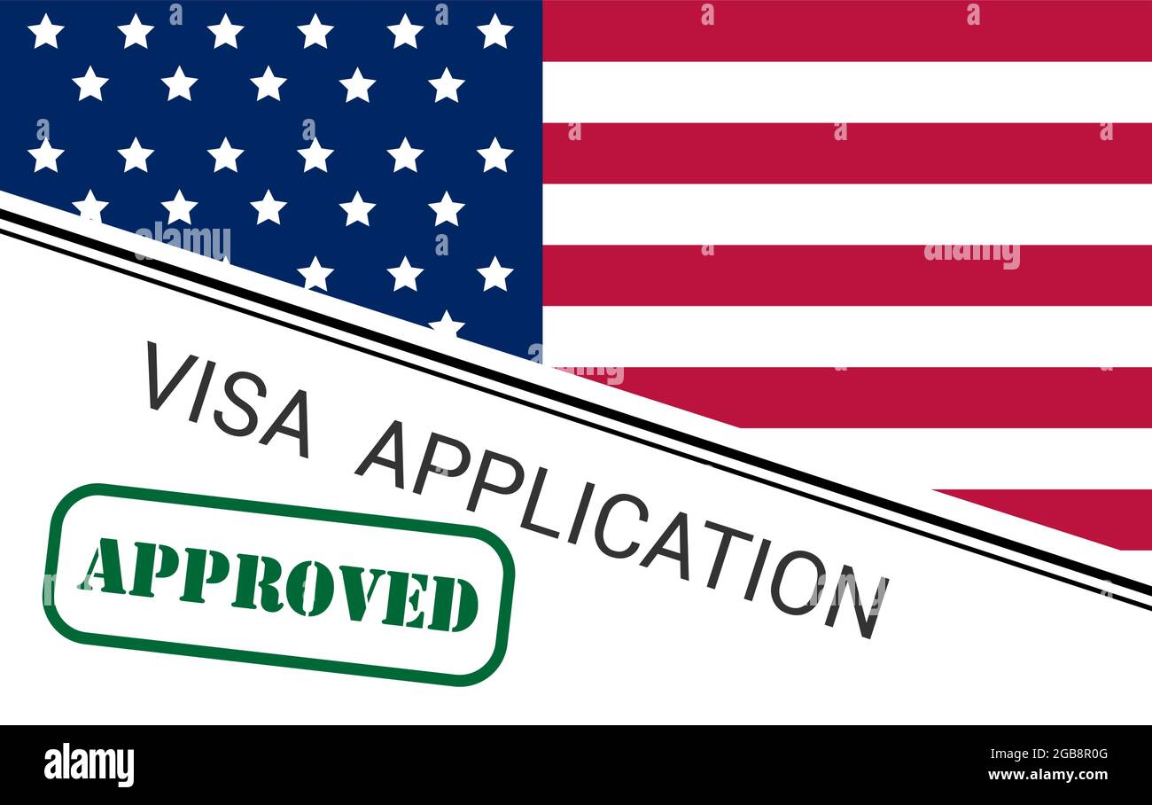 Approuvé É.-U. viza H-1B. Visa aux États-Unis travail temporaire pour les  travailleurs étrangers qualifiés dans une profession spécialisée Image  Vectorielle Stock - Alamy