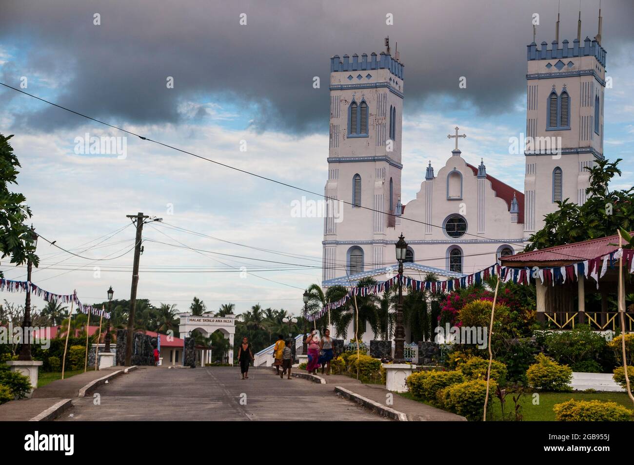 Cathédrale de l'ouest Upolo, Samoa, Pacifique Sud Banque D'Images