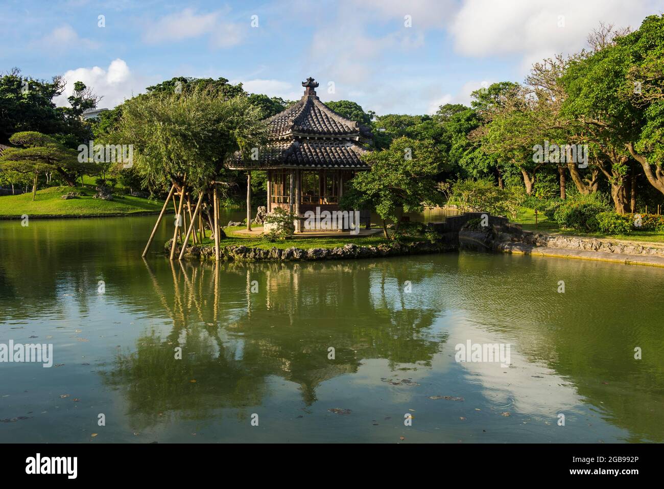 Site du patrimoine mondial de l'UNESCO Shikinaen Garden, Naha, Okinawa, Japon Banque D'Images