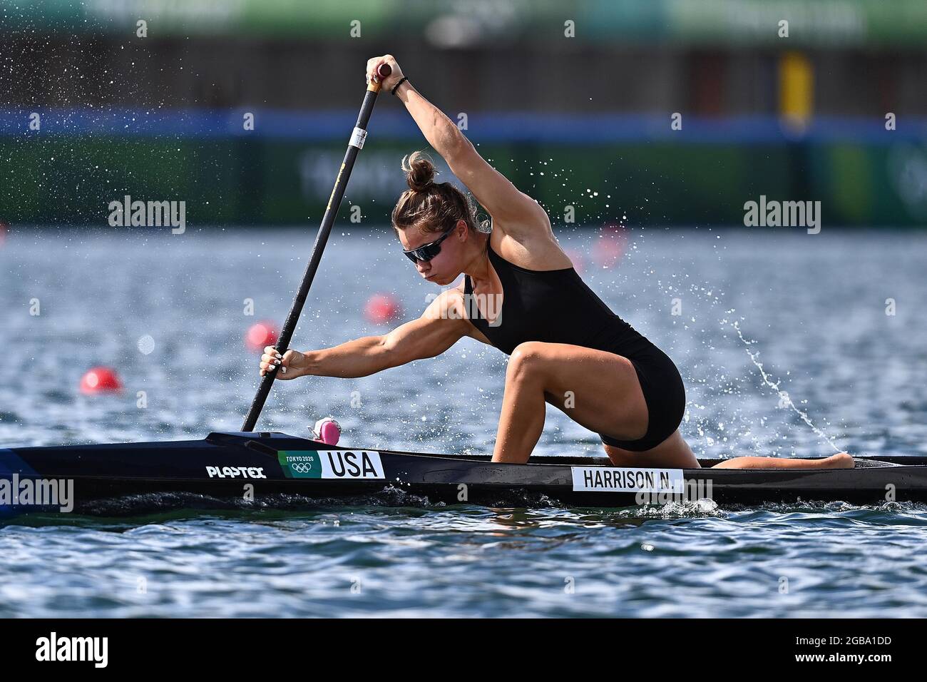 Tokyo, Japon. 03ème août 2021. Canot Sprint. Voie navigable Sea Forest. 6-44. 3 chome. Uminomori. Koto-ku. Tokyo. Nevin Harrison (États-Unis). Crédit Garry Bowden/Sport en images/Alamy Live News crédit: Sport en images/Alamy Live News Banque D'Images