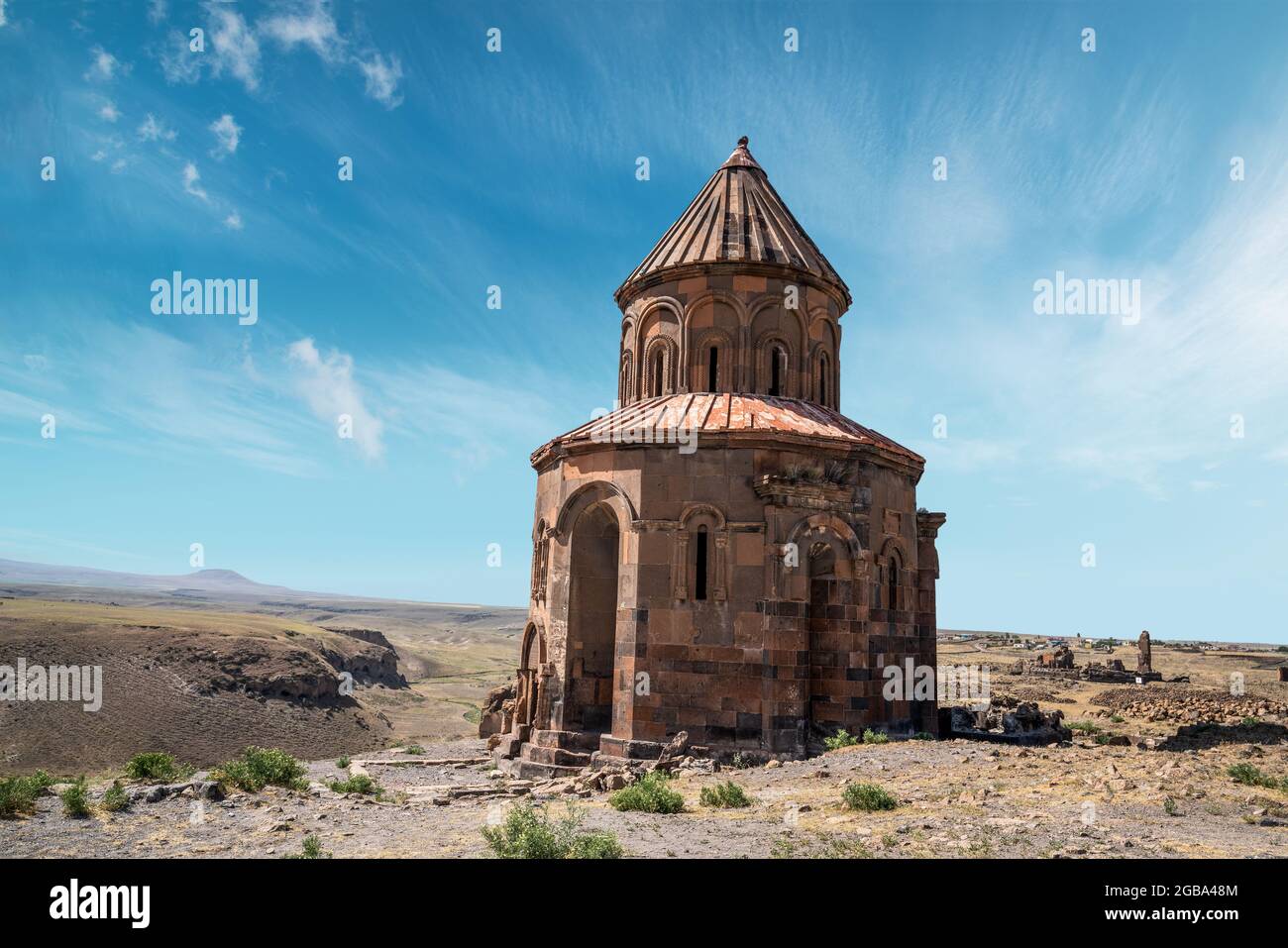 Église d'Abughamrents, ancien curch historique à l'est de la Turquie, Kars. Concept de destination de voyage. Photo de haute qualité Banque D'Images