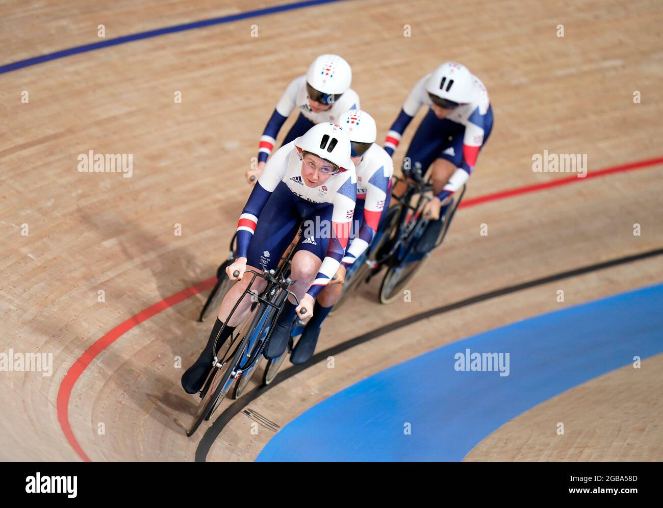 Kate Archibald en Grande-Bretagne dans la poursuite de l'équipe féminine à l'Izu Velodrome le onzième jour des Jeux Olympiques de Tokyo en 2020 au Japon. Date de la photo: Mardi 3 août 2021. Banque D'Images