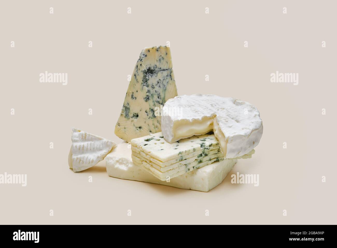 Différents types de fromage bleu moule Banque D'Images