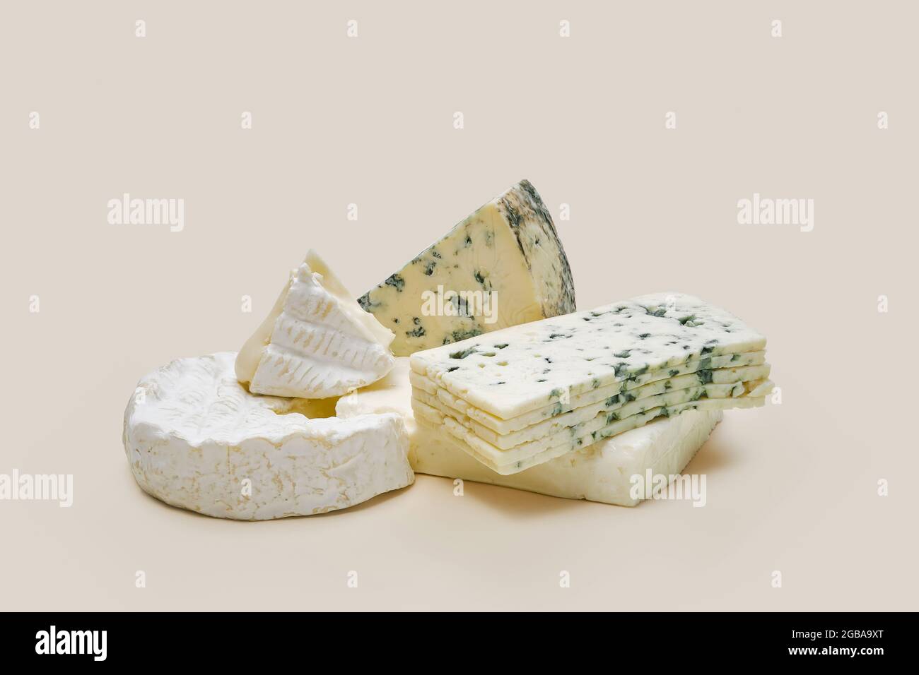 Différents types de fromage bleu moule Banque D'Images