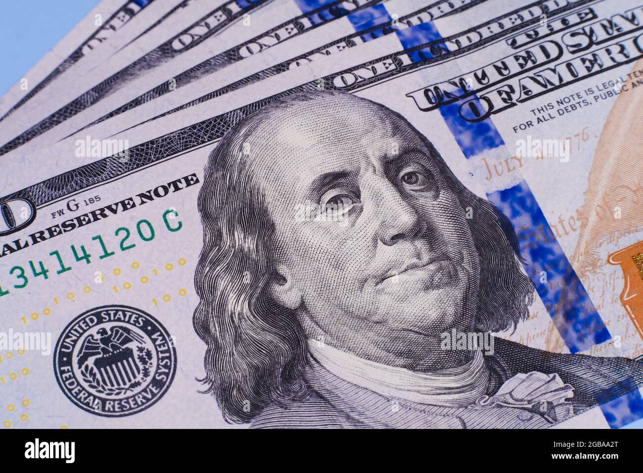Dollar AMÉRICAIN, photo macro. Fond monétaire Banque D'Images