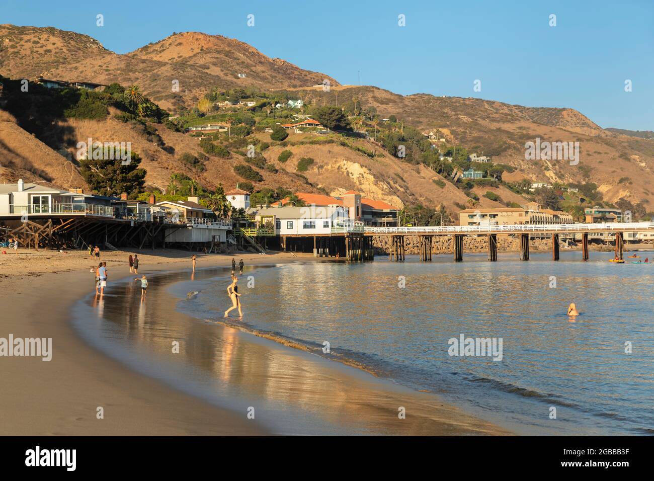 Malibu Surfrider Beach, Malibu, Californie, États-Unis d'Amérique, Amérique du Nord Banque D'Images