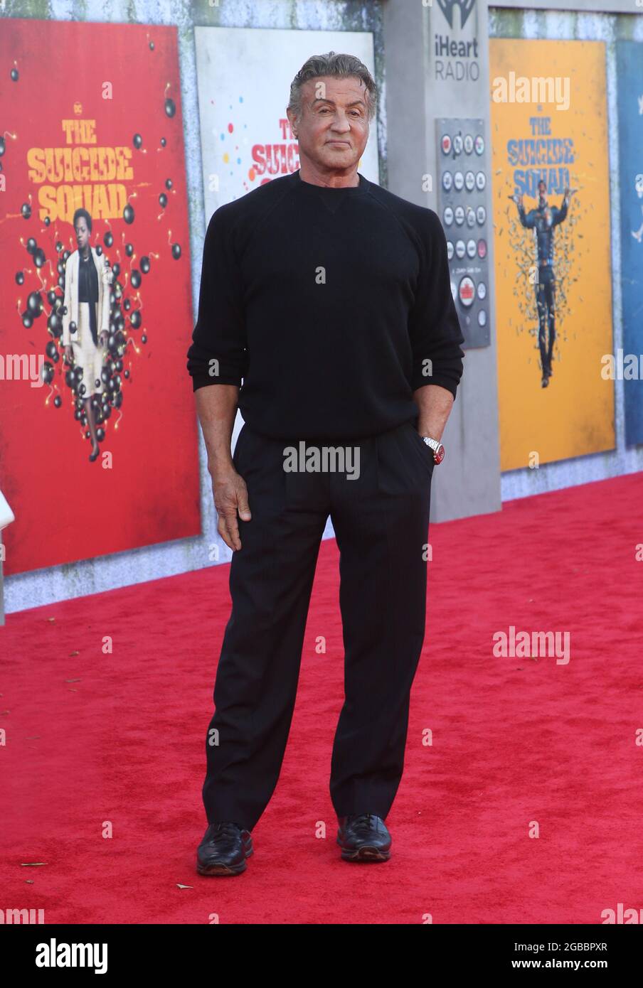 LOS ANGELES, CA - 2 août : Sylvester Stallone, à Warner Bros. Première de 'The suicide Squad' au Regency Village Theatre de Los Angeles, Californie, le 2 août 2021. Crédit: Faye Sadou/MediaPunch Banque D'Images