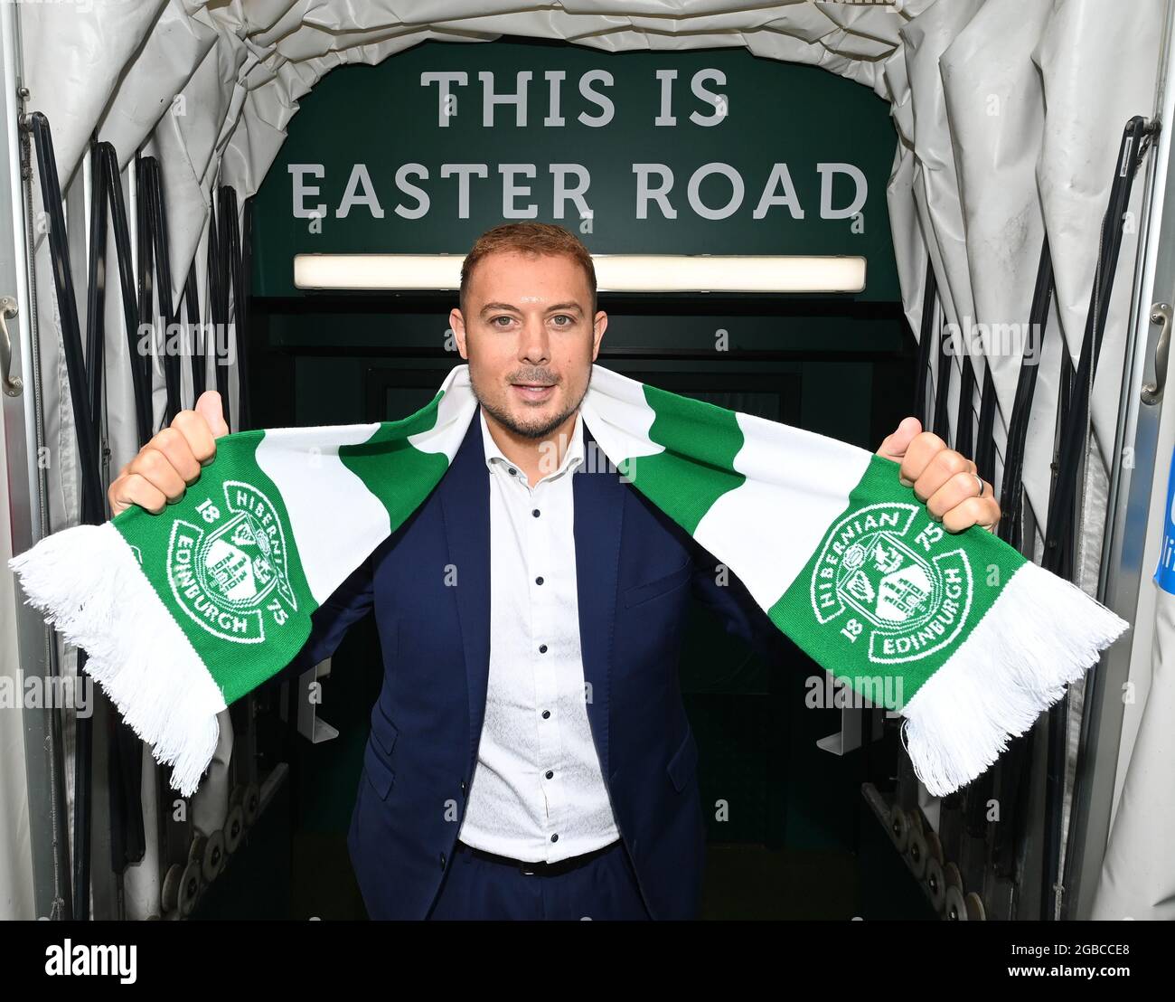 Easter Road Stadium, Edinburgh .Scotland .UK 03/08/21 Conférence de presse Hibernian pour présenter et souhaiter la bienvenue au nouveau directeur général, Ben Kensell, aux médias. Crédit : eric mccowat/Alay Live News Banque D'Images