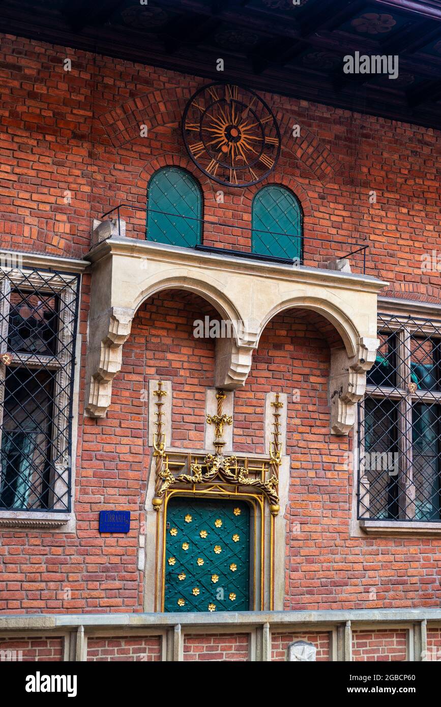 Horloge musicale du Collegium Maius, c'est l'emplacement du Musée de l'Université Jagiellonian à Cracovie, en Pologne Banque D'Images