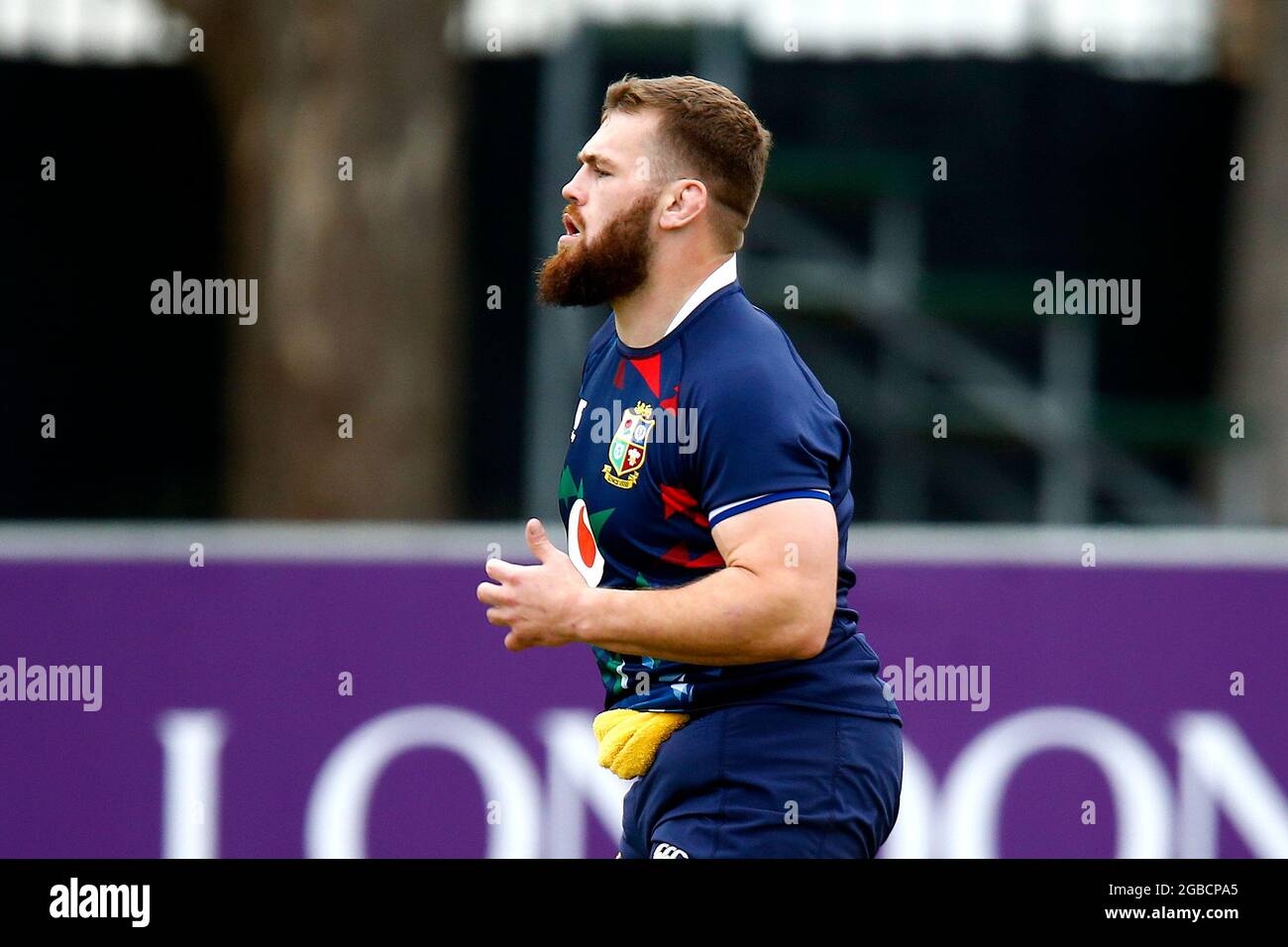 Luke Cowan-Dickie, Lions britanniques et irlandais, lors d'une séance d'entraînement à l'école secondaire Hermanus. Date de la photo: Mardi 3 août 2021. Banque D'Images