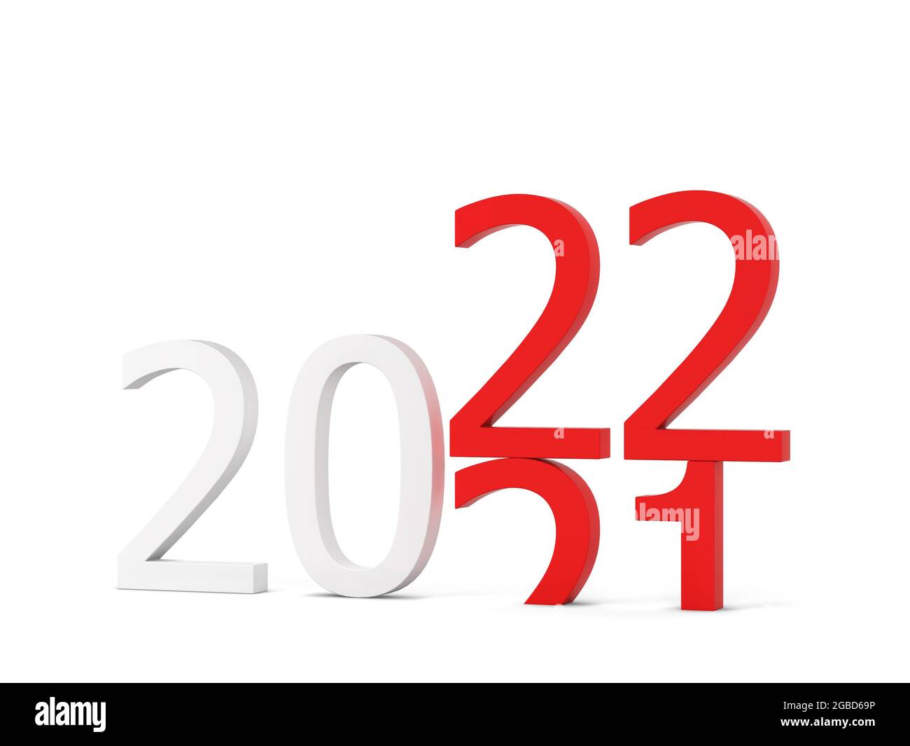 affiche textuelle de 2022 ans. illustration 3d isolée sur fond blanc Banque D'Images