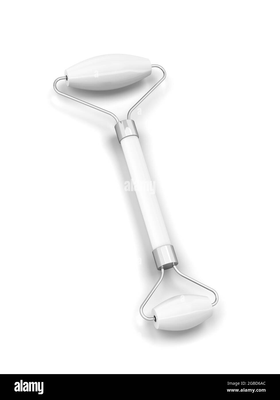 Rouleau facial. illustration 3d isolée sur fond blanc. Outil pour la technique de relaxation Banque D'Images