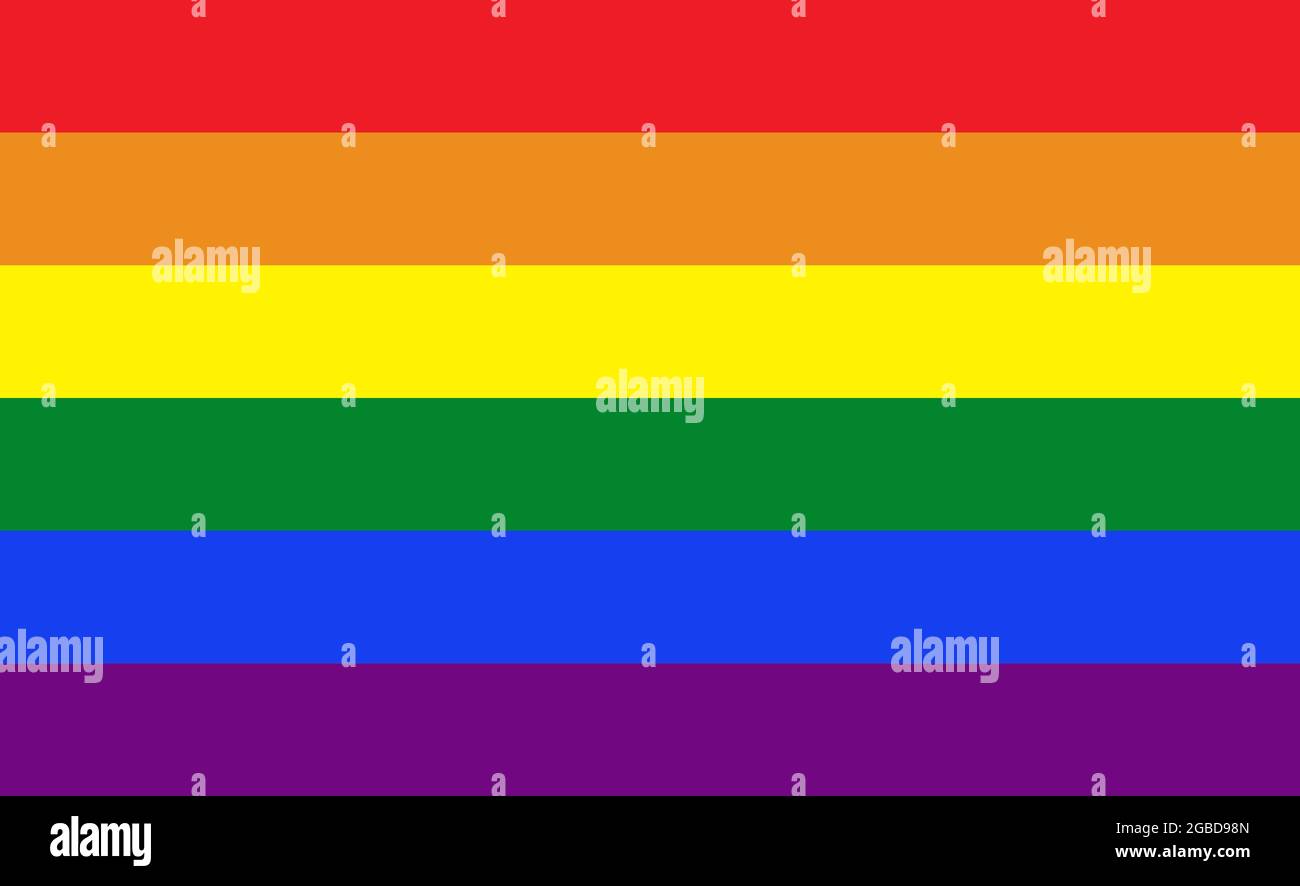 Illustration du drapeau de fierté. Symbole de la communauté LGBT aux couleurs arc-en-ciel. Toile de fond vectorielle pour votre conception. Illustration de Vecteur