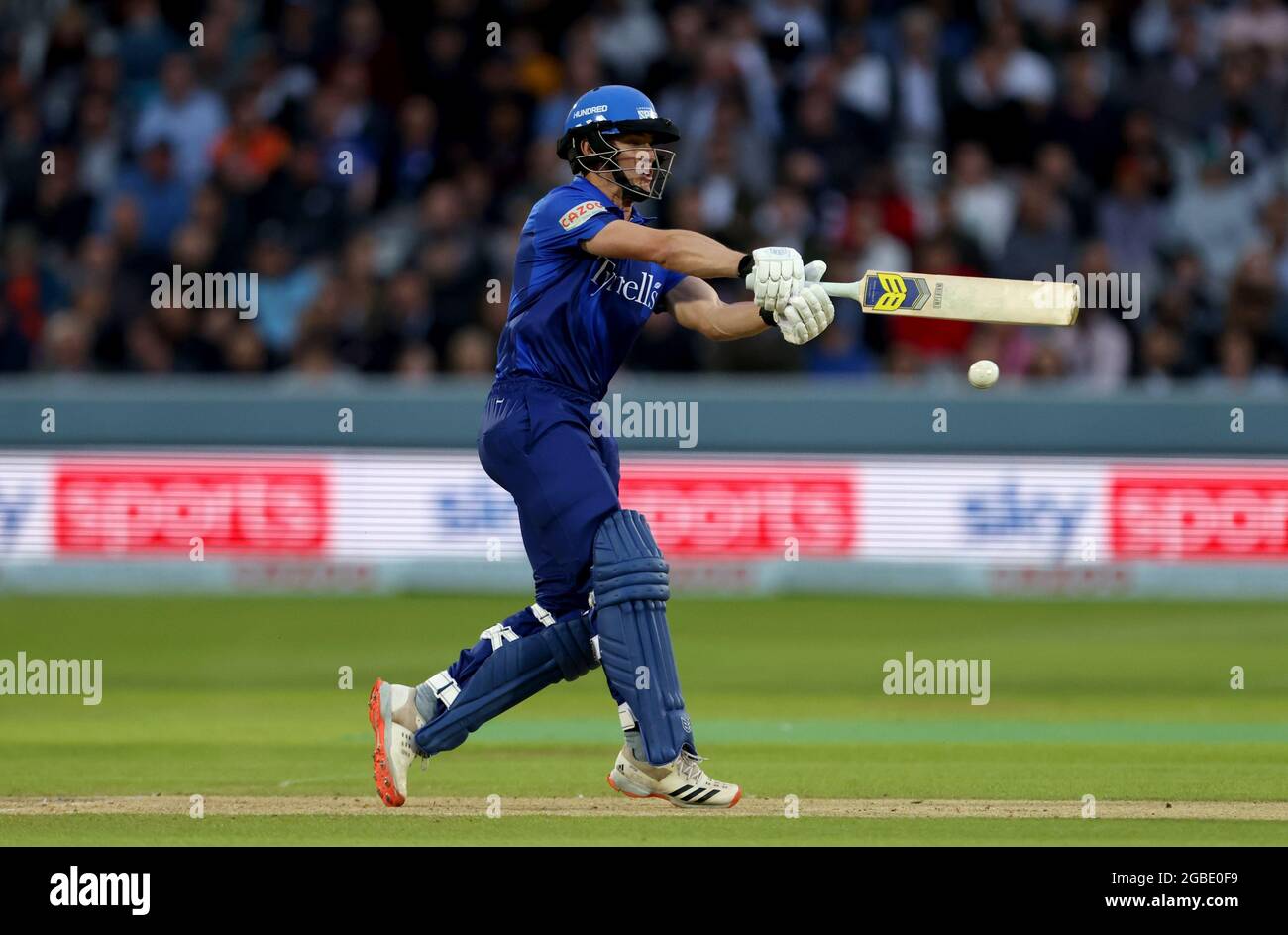 Luis Reece, de London Spirit, chauve-souris lors du match de cent au Lord's, Londres. Date de la photo: Mardi 3 août 2021. Banque D'Images